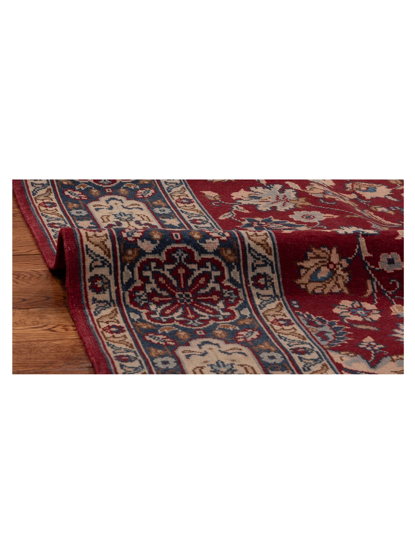 Crown 154302 Red Blue 7.2x7.4 Hand Knotted Rug