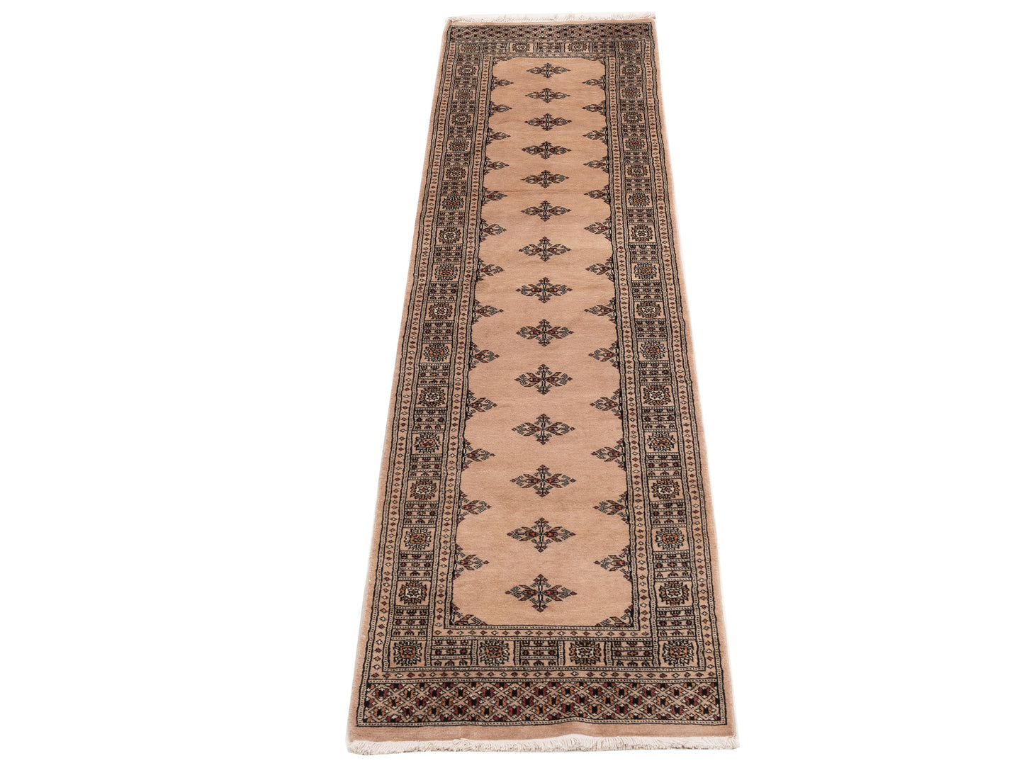 Bokhara 146567 Beige Beige 2.7x10.6 Hand Knotted Rug