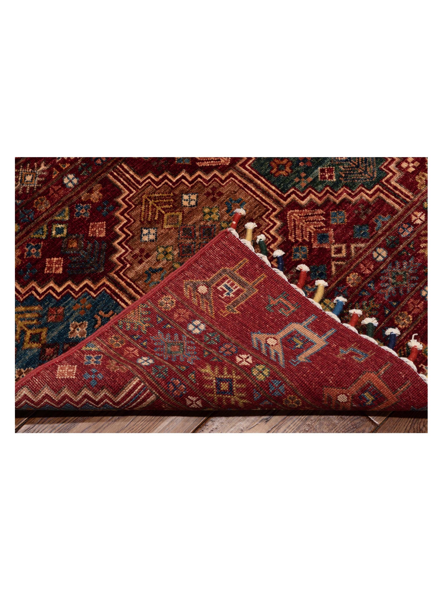 Khorjin 145473 Red Red 10x13.2 Hand Knotted Rug