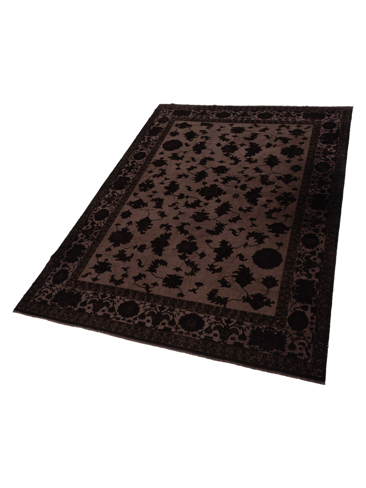Vintage 78846 Brown 9.1x12.6 Hand Knotted Rug