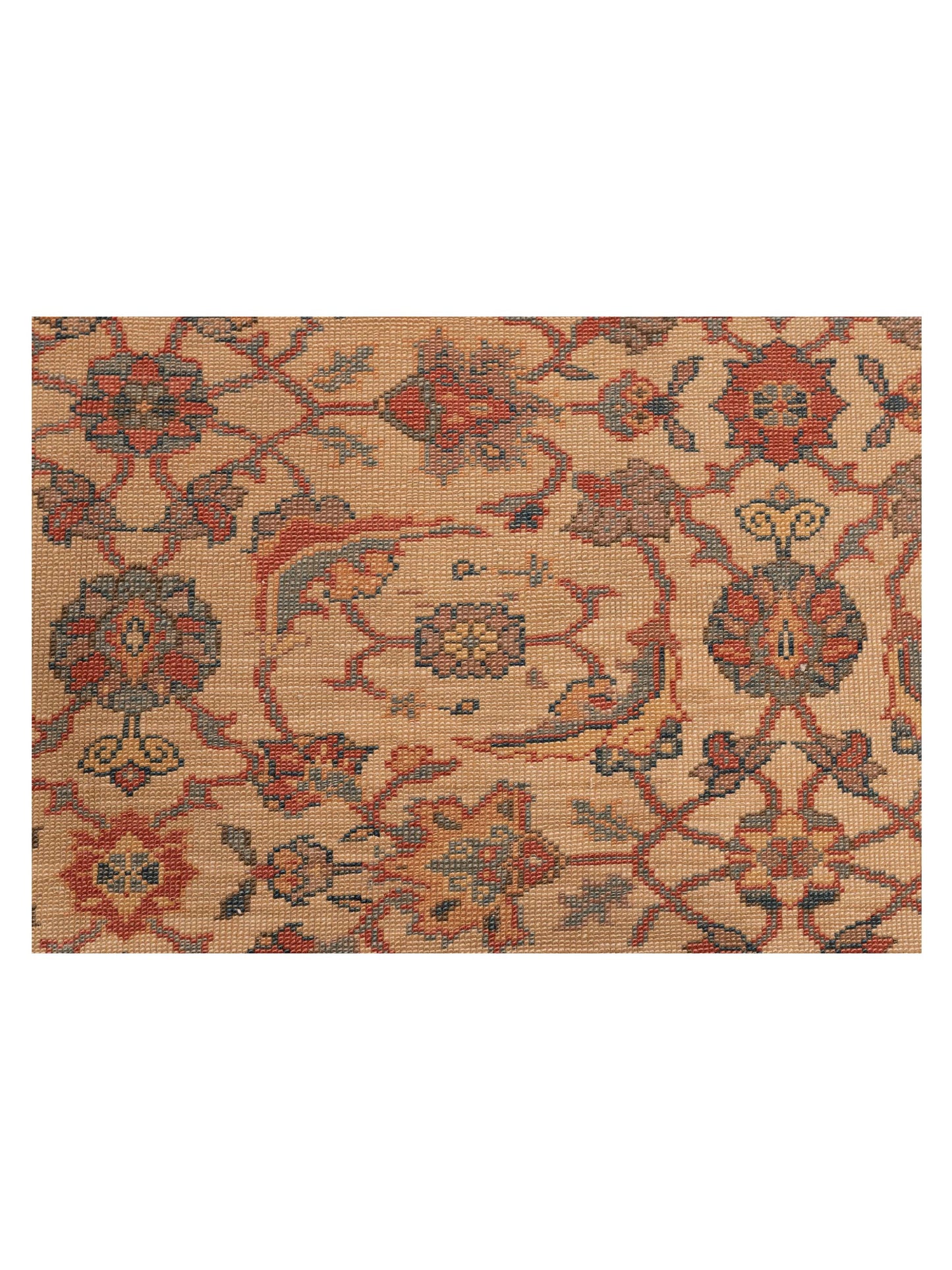 Antique Loom 147471 Ivory Gold 6.7x7.11 Hand Knotted Rug