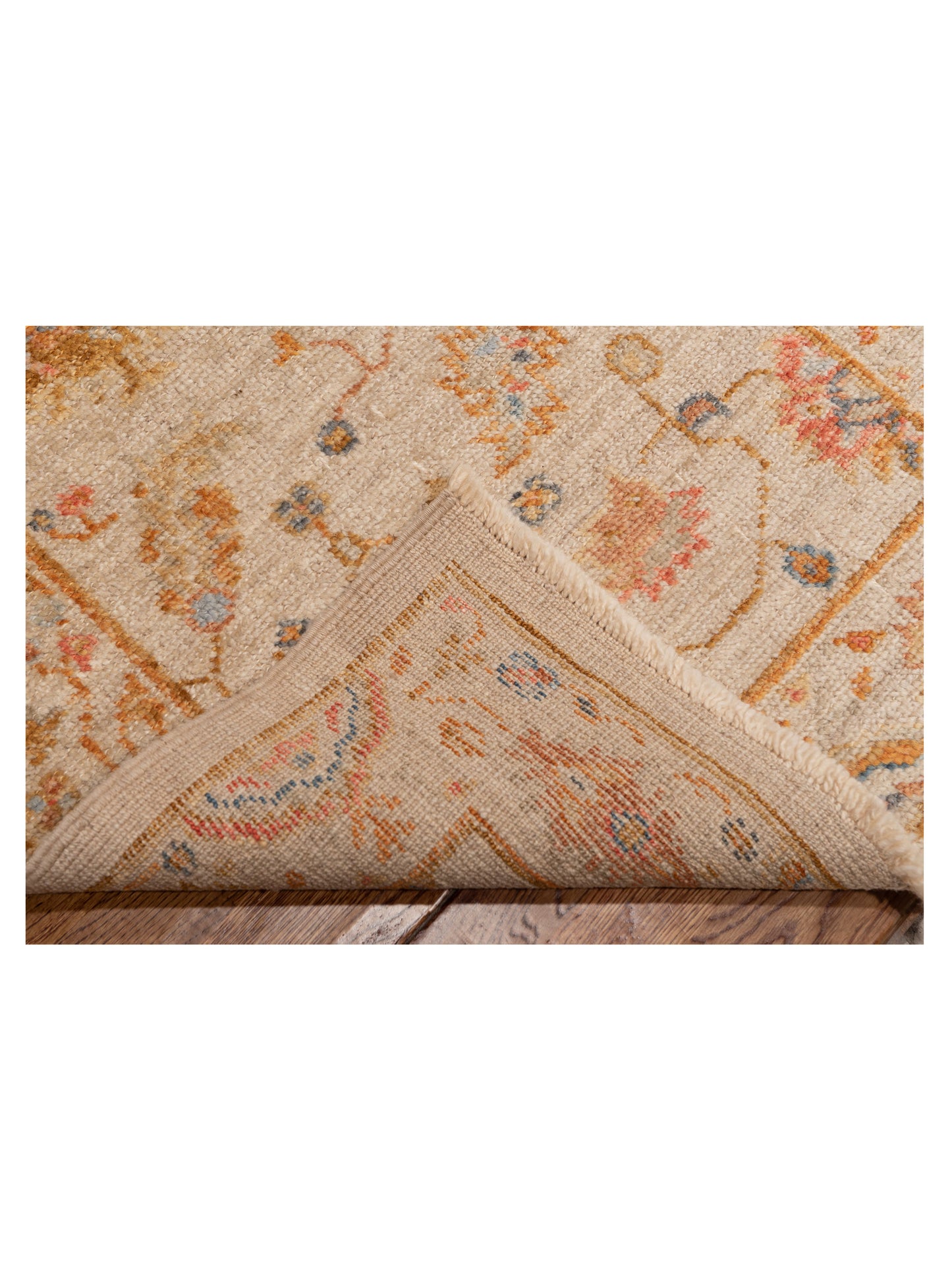 Angora Oushak 149390 Ivory Ivory 2.6x13.2 Hand Knotted Rug