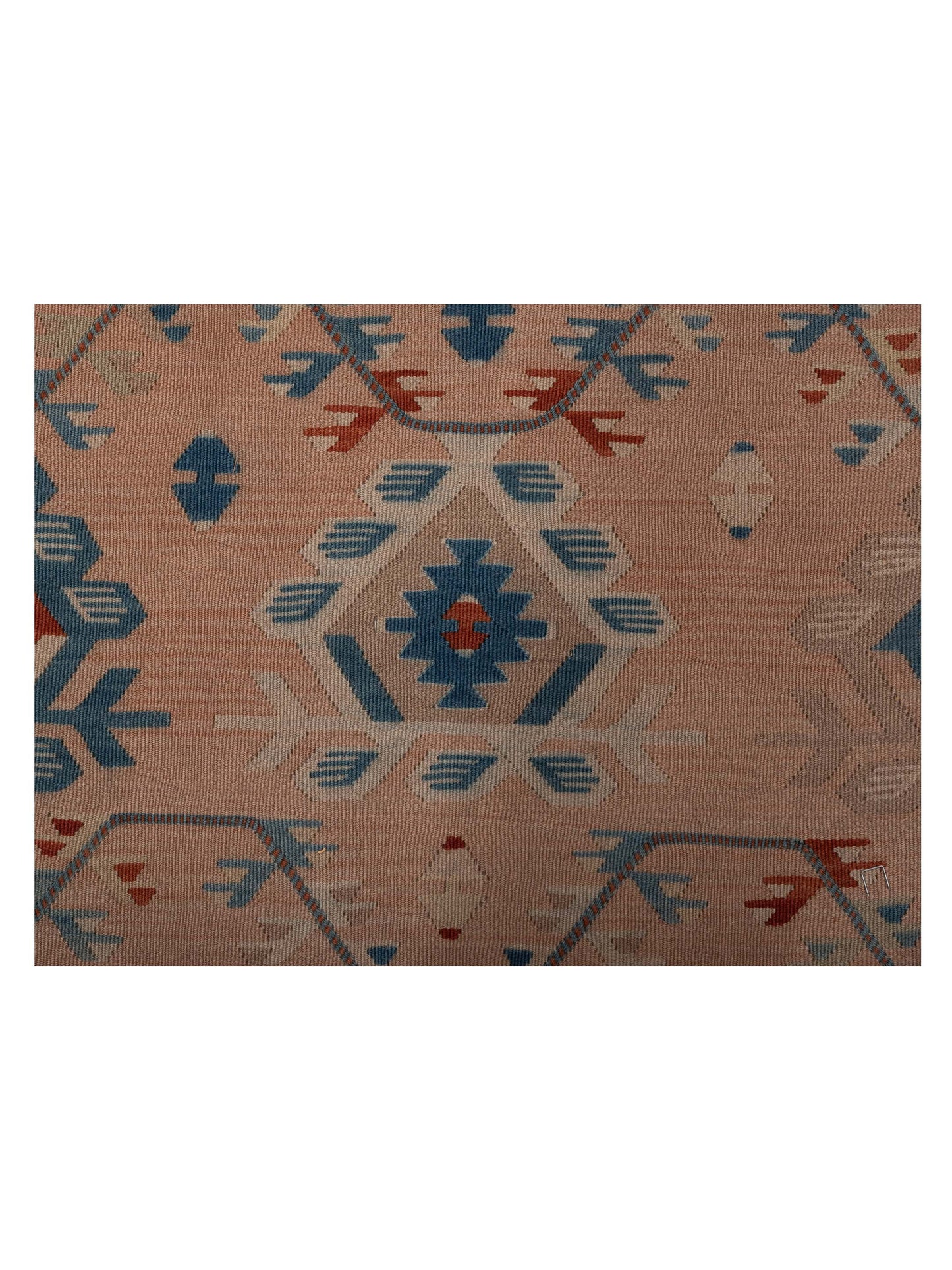 Transilvanian Kilim 57859 Pink Silver 9.1x12.2 Hand Woven Rug