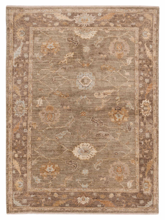 Anadol Angora Oushak  Green Brown Traditional