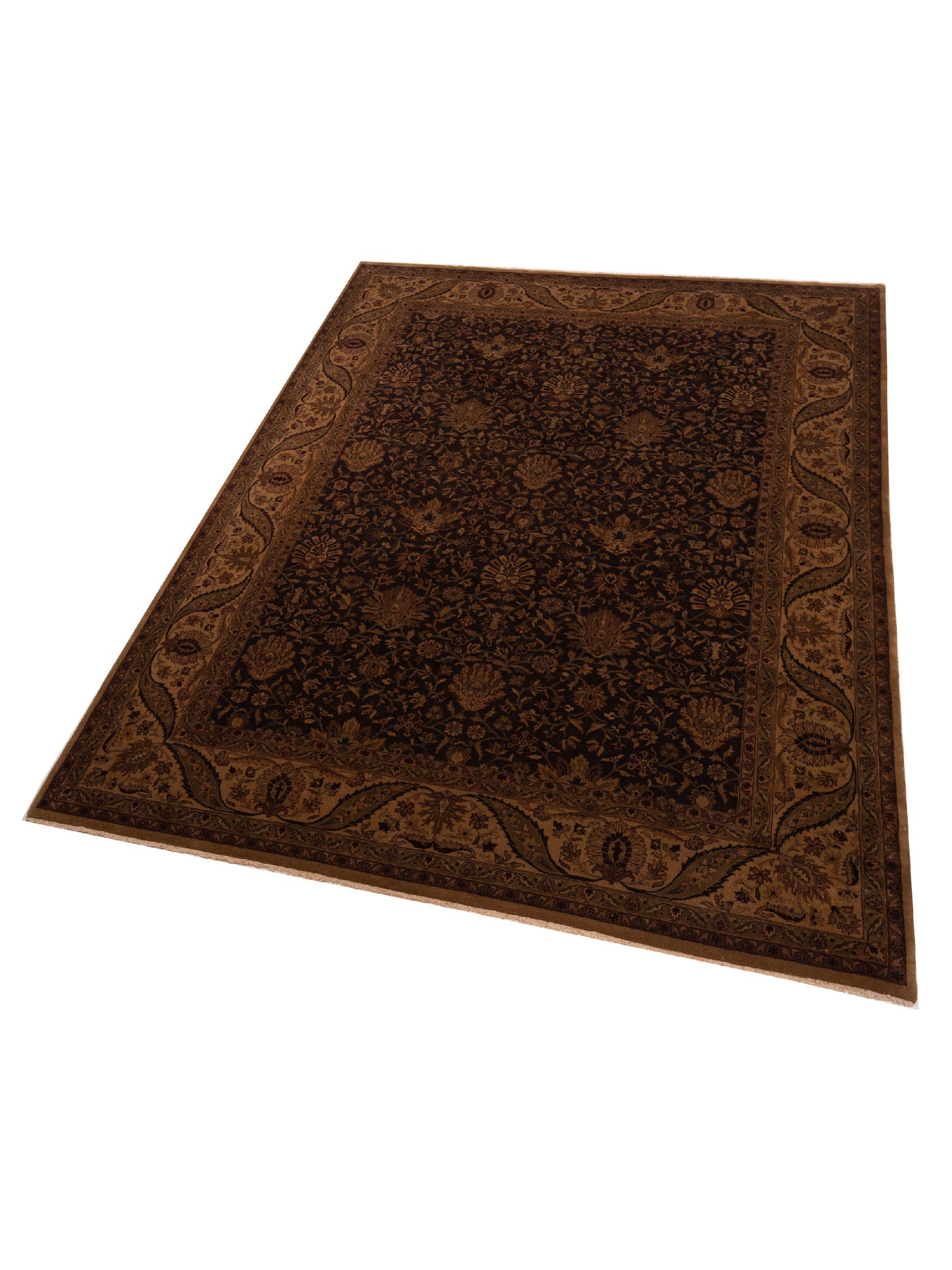 Sivas 109410 Brown Cream 9.2x12 Hand Knotted Rug