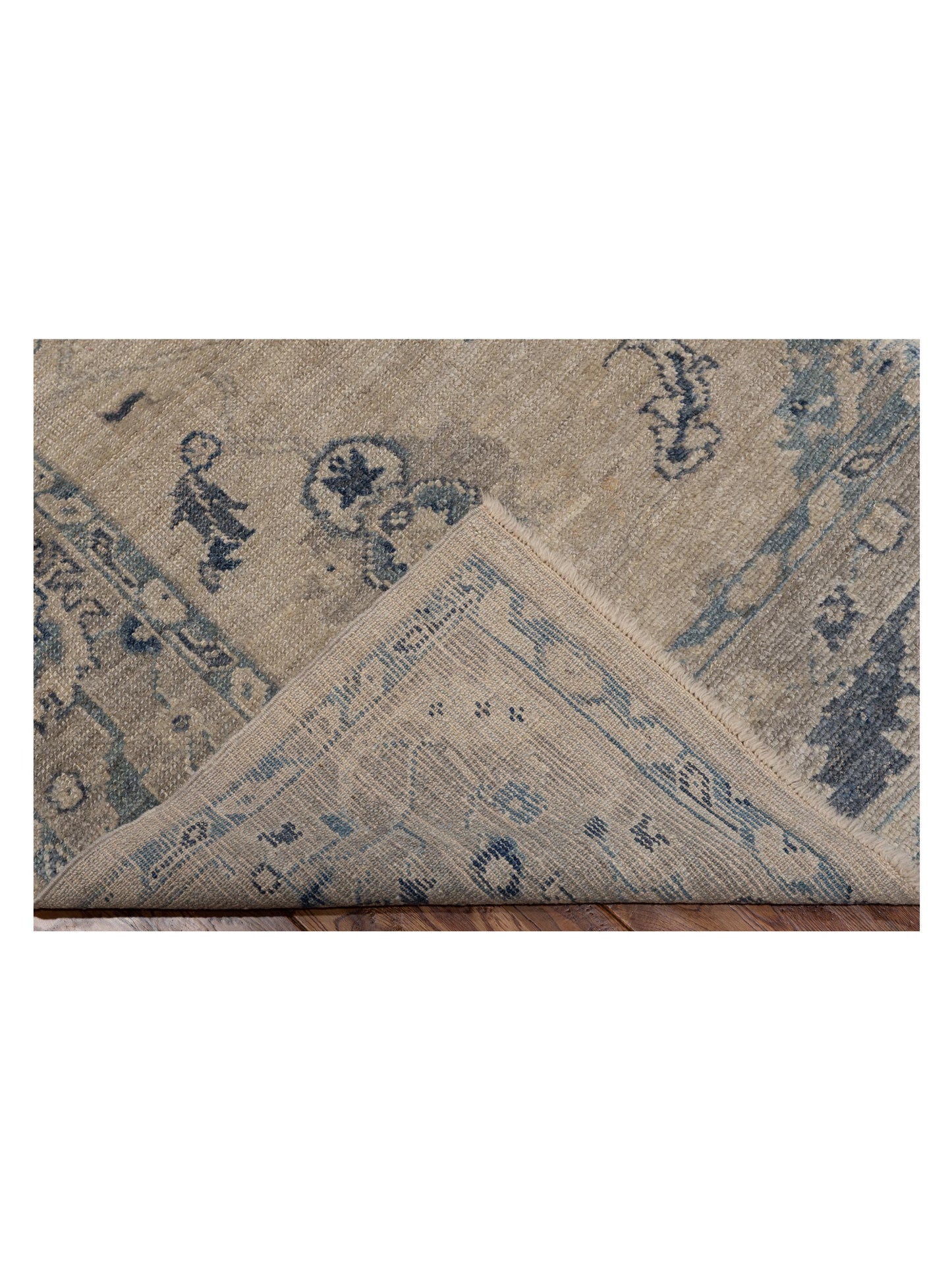 Angora Oushak 129164 Gray Gray 6.6x10.6 Hand Knotted Rug