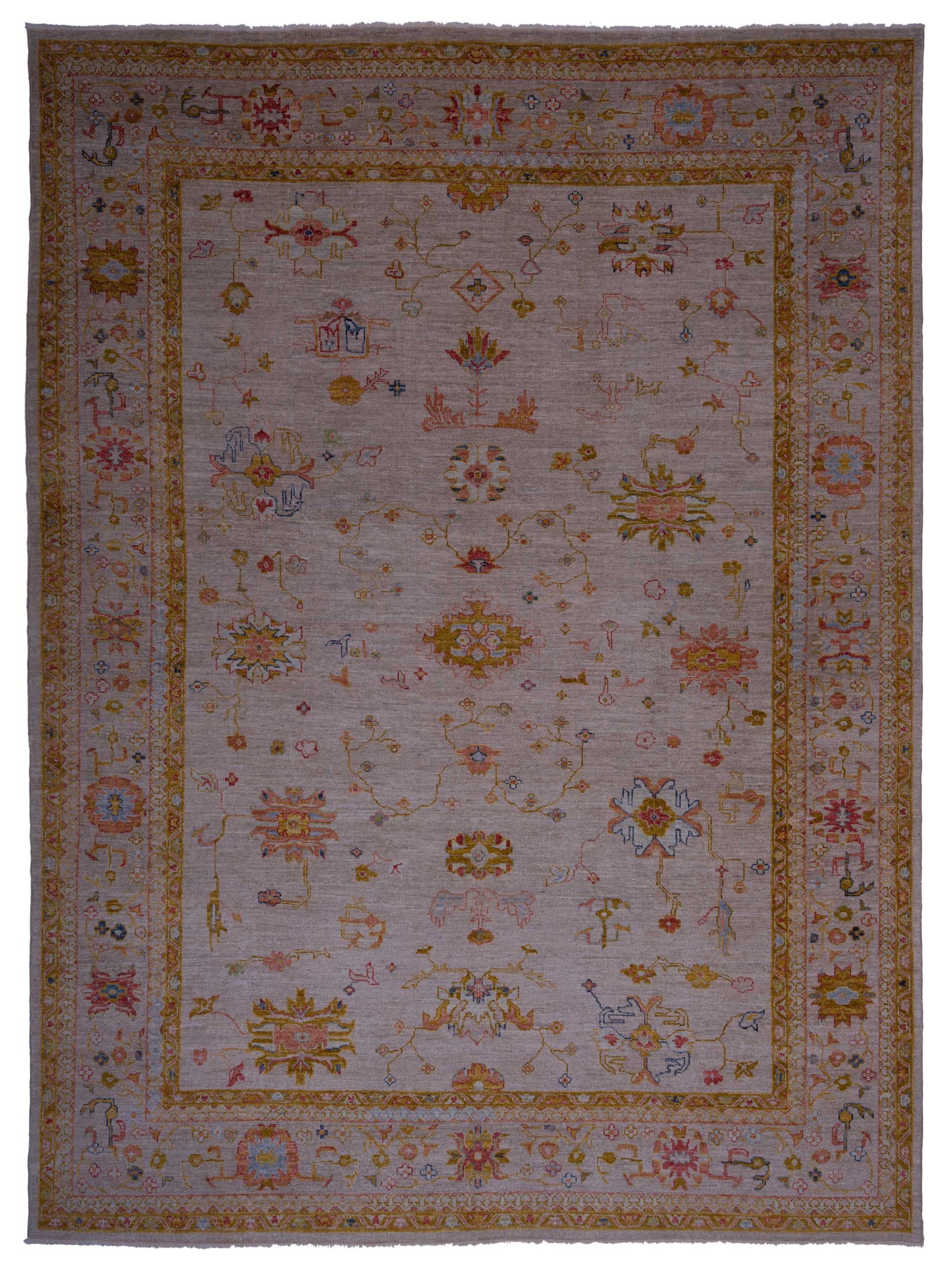 Anadol Angora Oushak  Ivory Silver Traditional