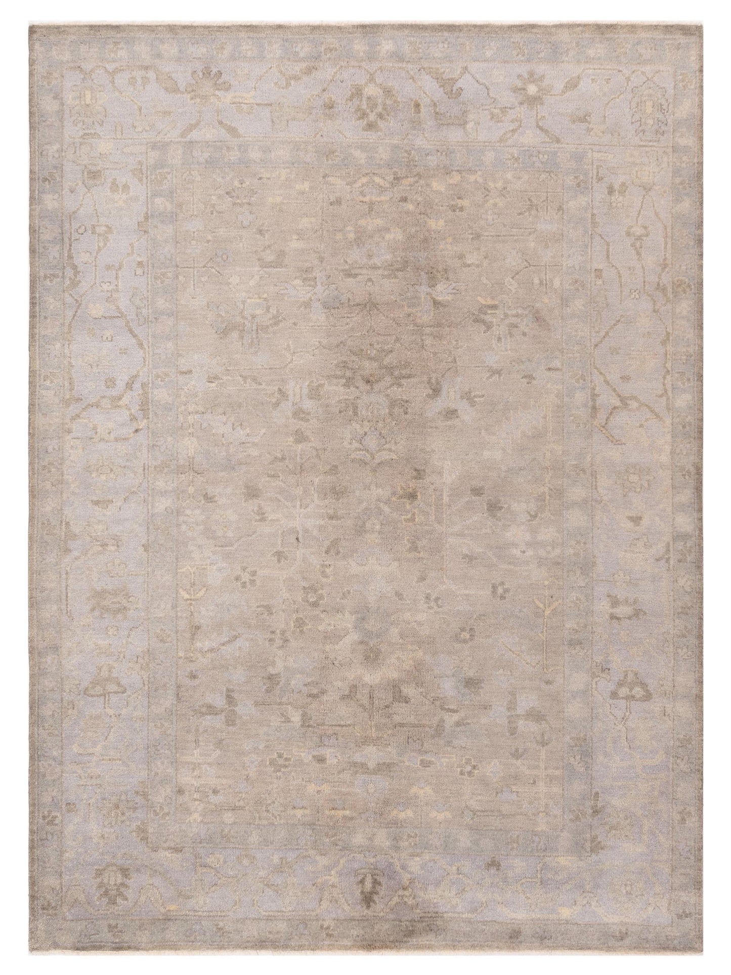 Rajpur Oushak Shah  Gray Gray Traditional
