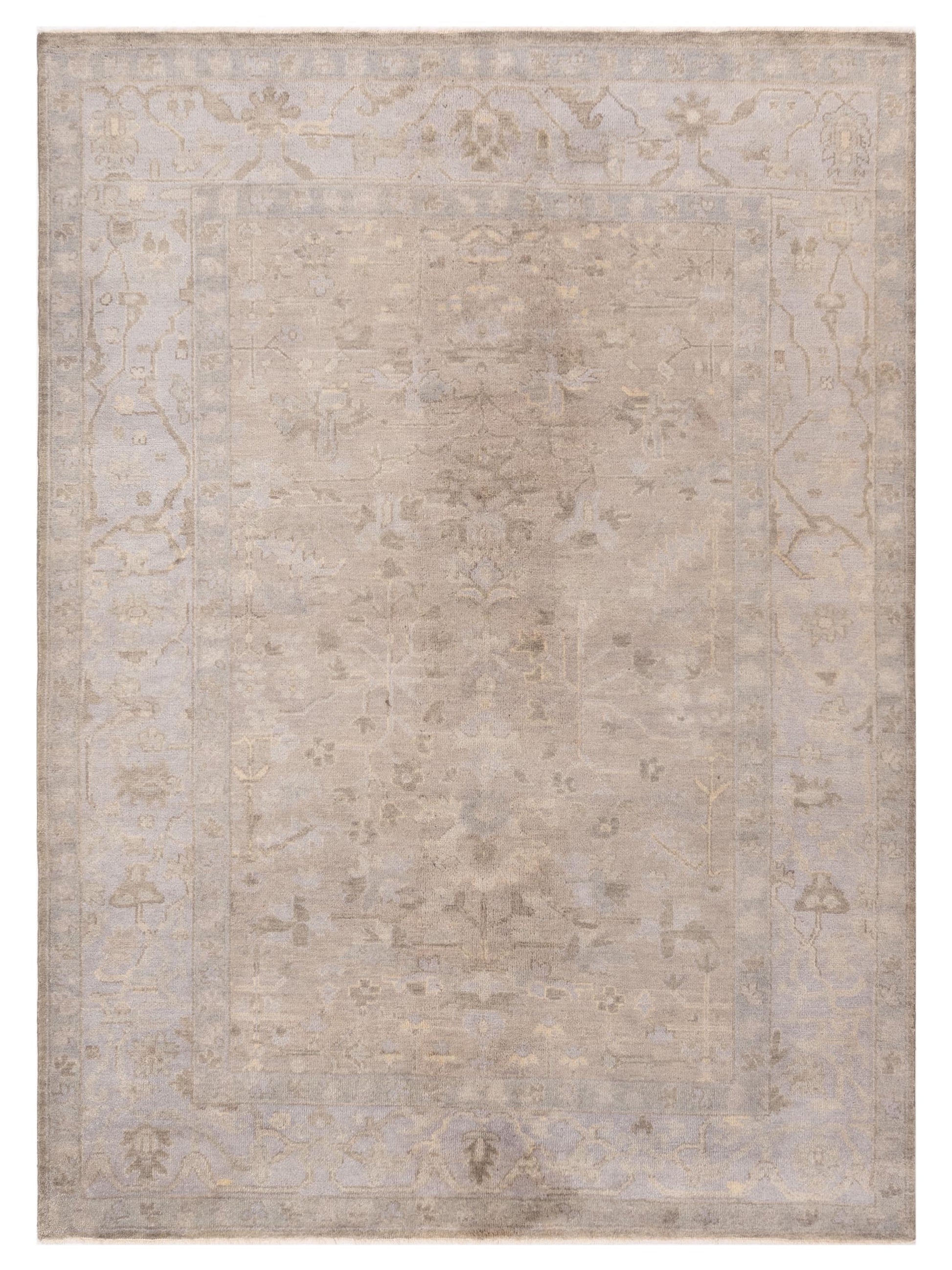 Rajpur Oushak Shah  Gray Gray Traditional