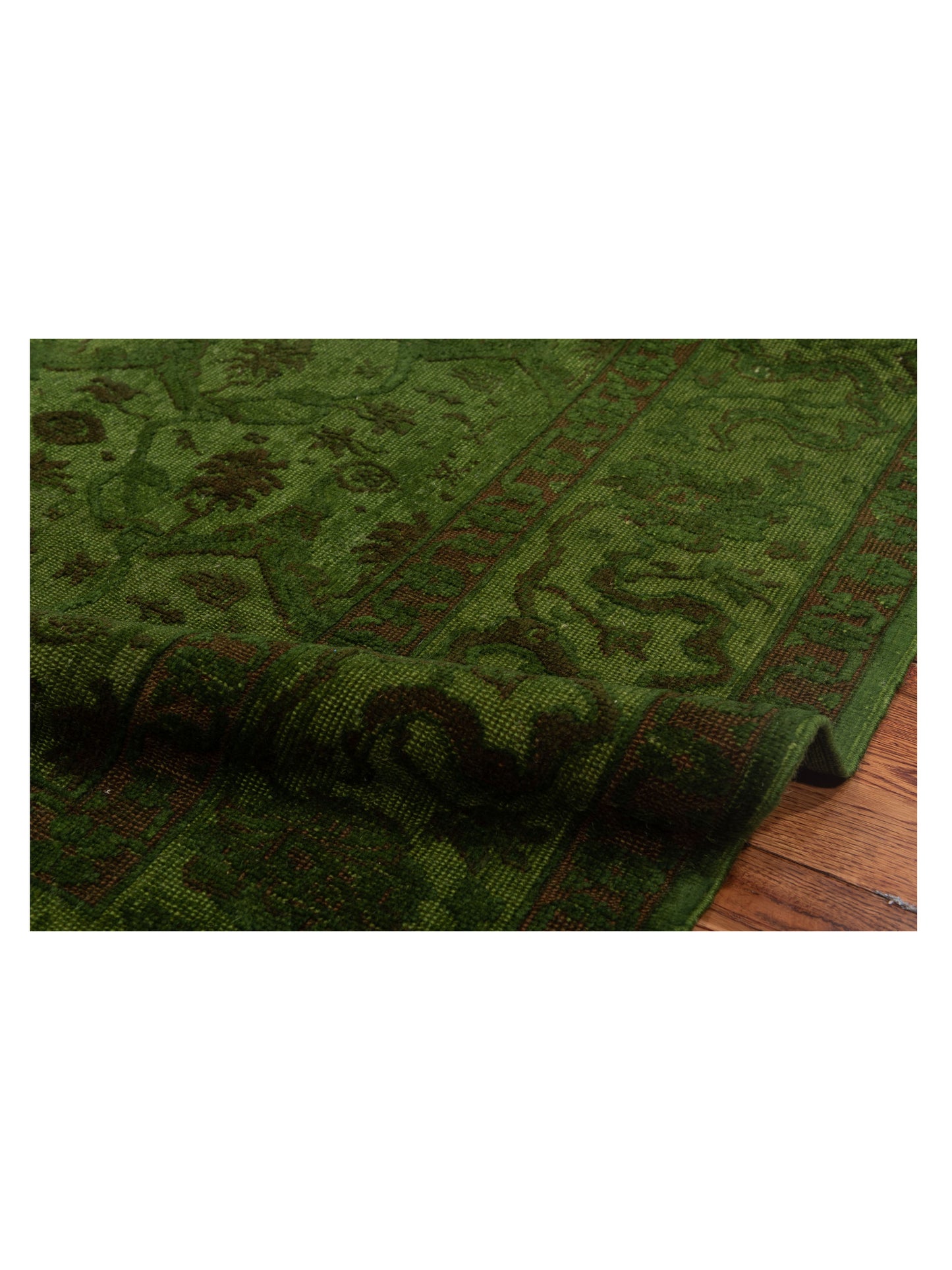 Vintage 108172 Green 5.1x7.6 Hand Knotted Rug