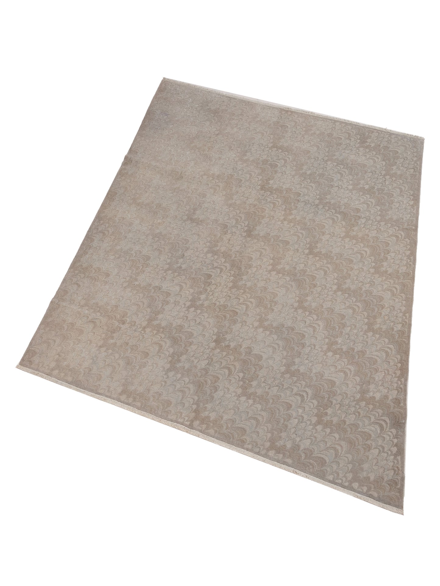 Vintage 122680 Silver 7.2x8.6 Hand Knotted Rug