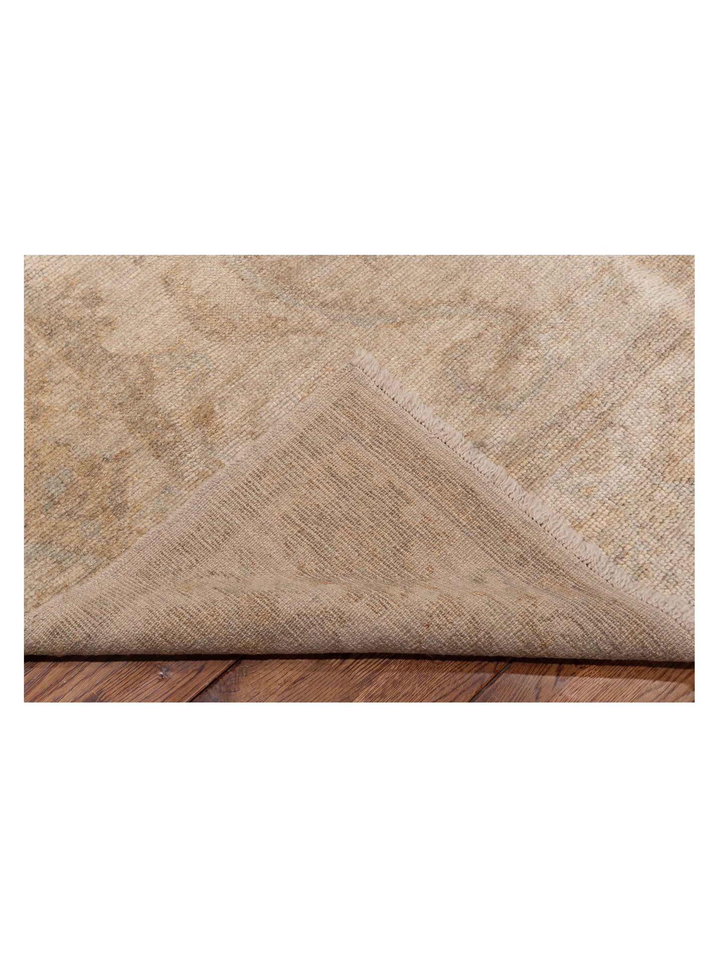 Angora Oushak 109038 Beige Beige 6.4x12.2 Hand Knotted Rug