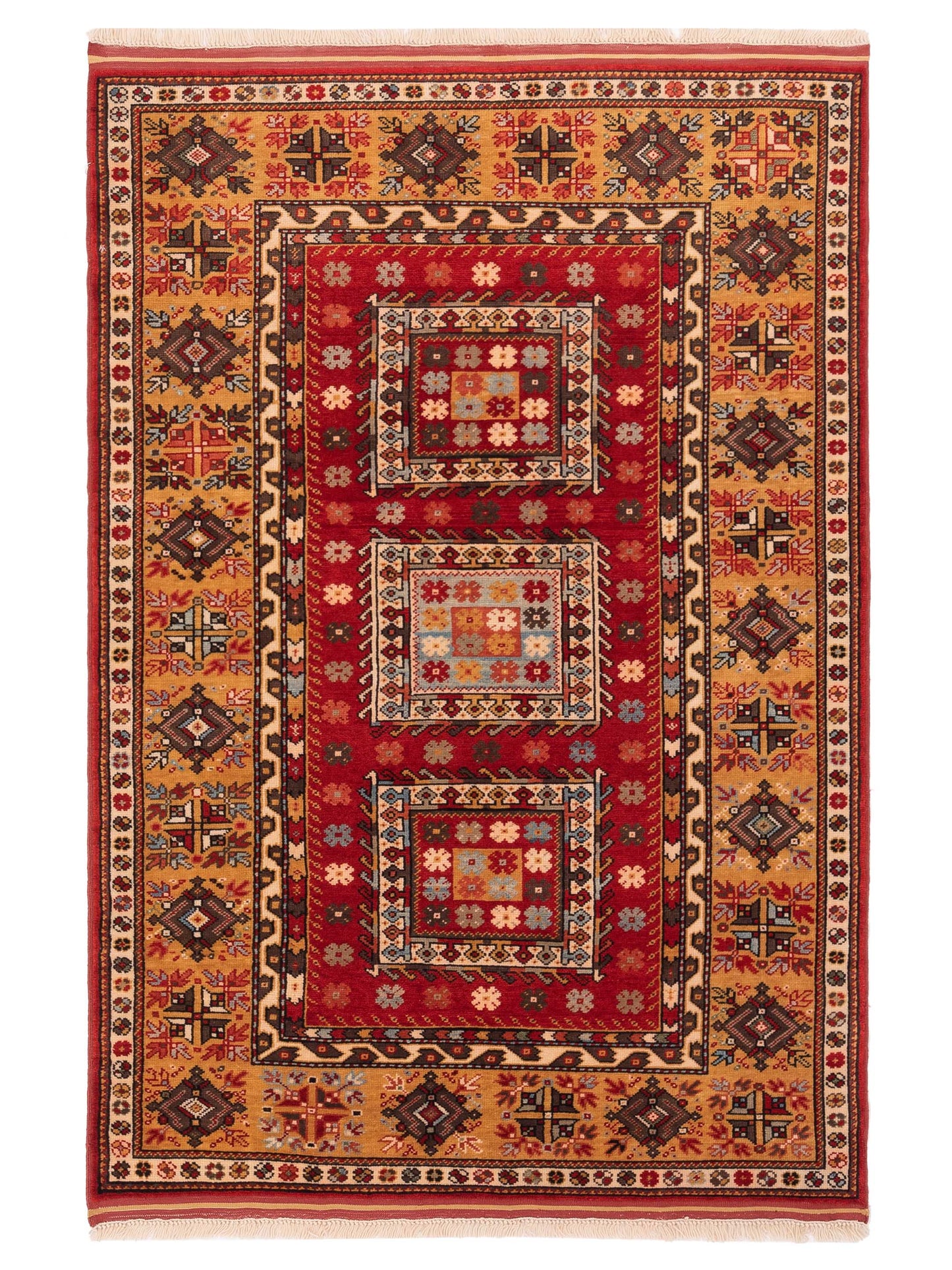 Pasha Turkish Shirwan  Rust Gold Traditional
