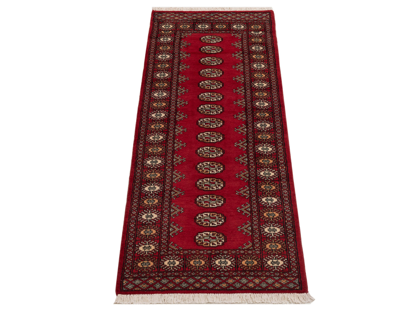 Bokhara 153412 Red Red 2.7x8 Hand Knotted Rug