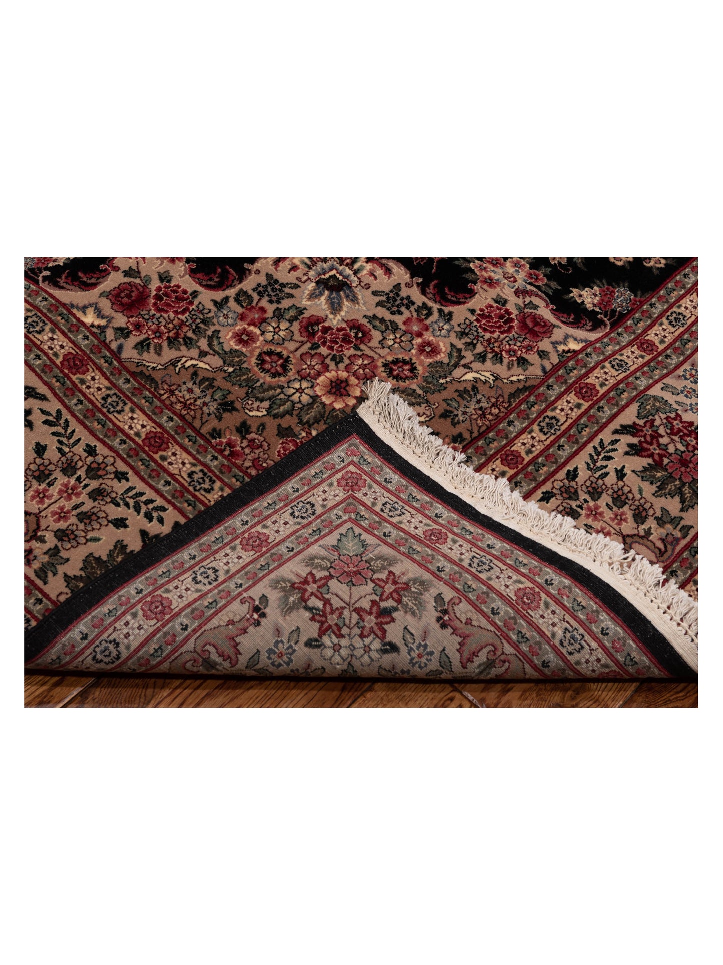 Magnolia 104661 Black Beige 7.8x10.1 Hand Knotted Rug