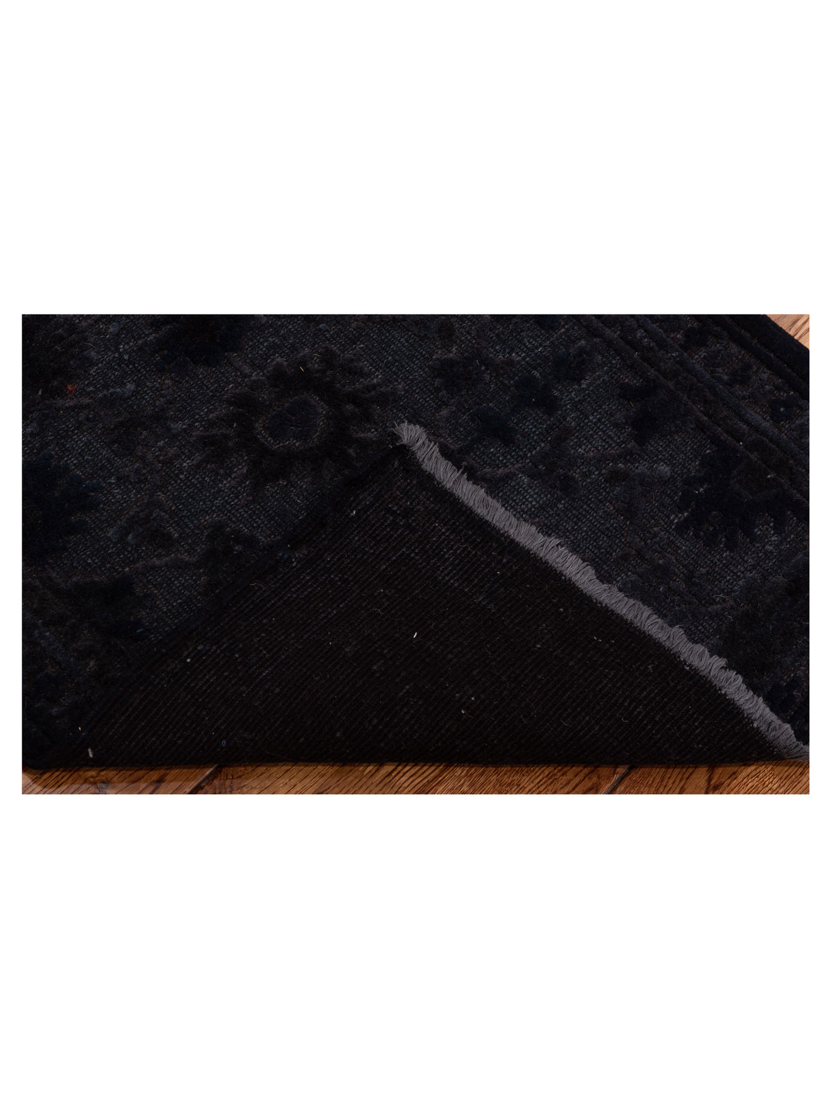Vintage 73926 Black 2.2x7.10 Hand Knotted Rug