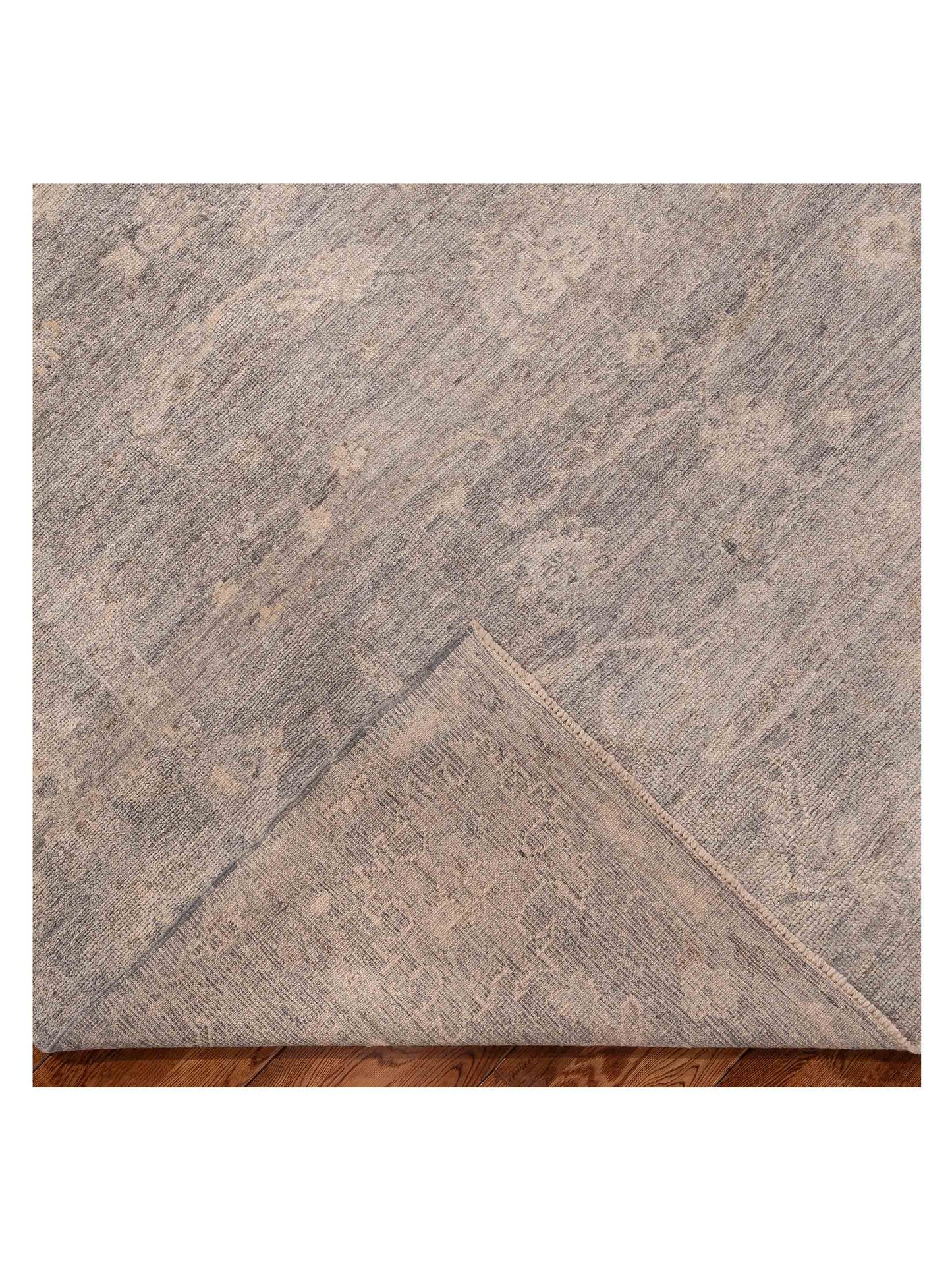 Angora Oushak 156041 Gray Gray 8.1x9.10 Hand Knotted Rug