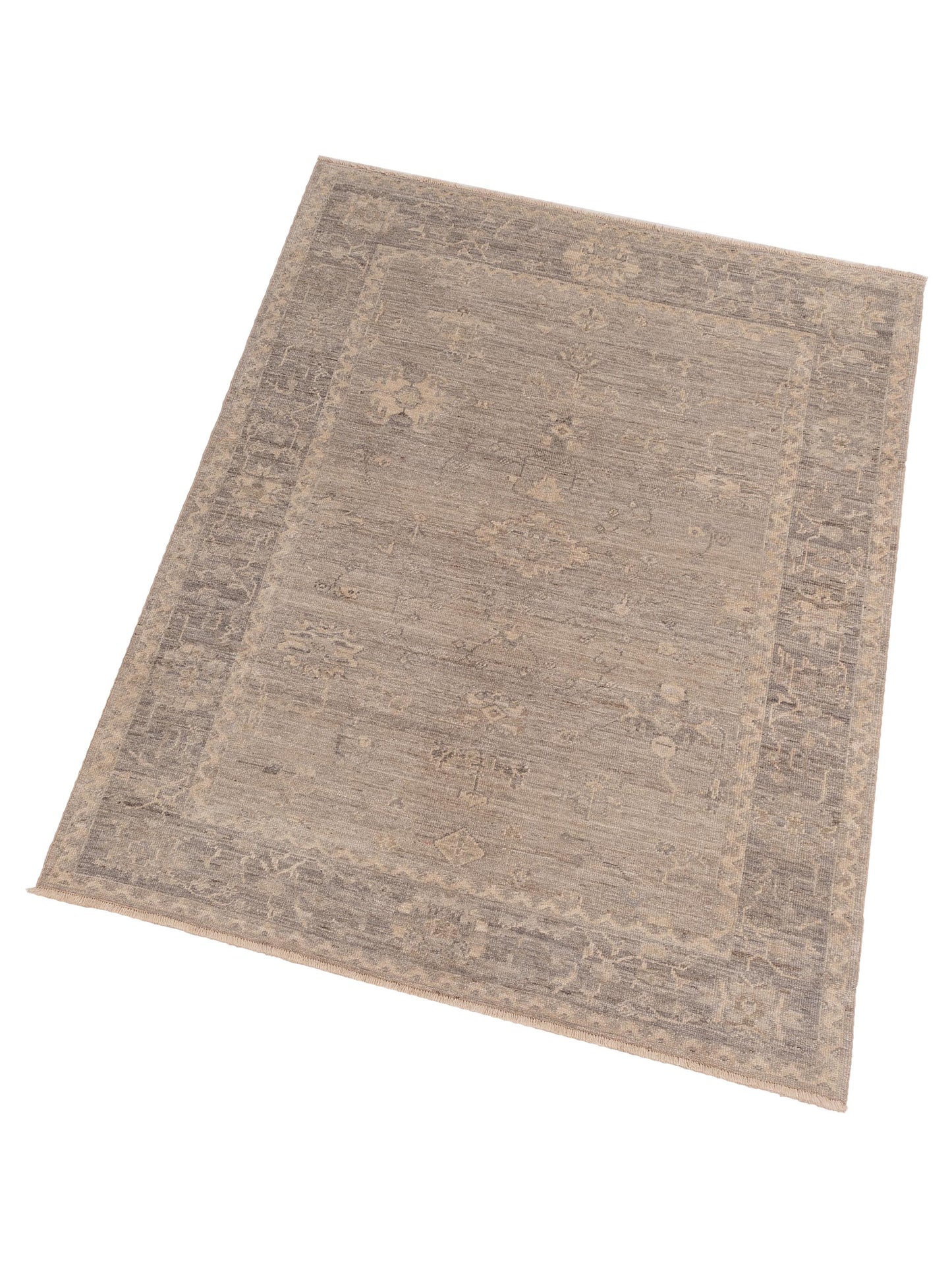 Angora Oushak 150694 Gray Gray 5.11x8.3 Hand Knotted Rug