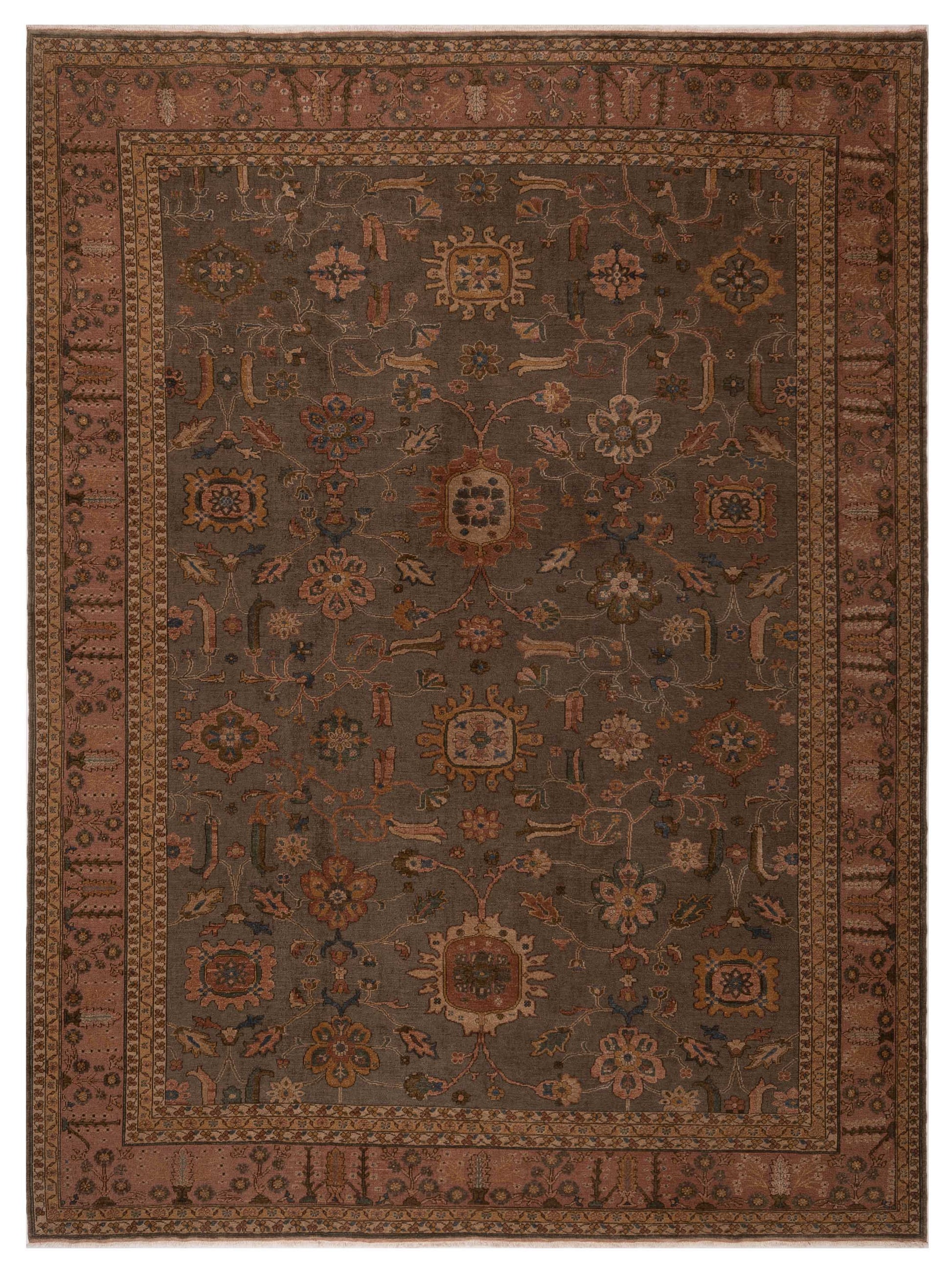 Pasha Turkish Elvan  Sage Green Copper Traditional