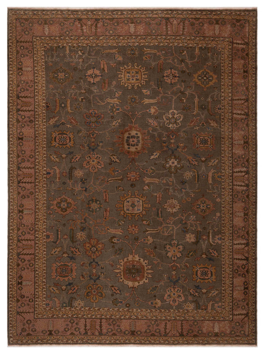 Pasha Turkish Elvan  Sage Green Copper Traditional