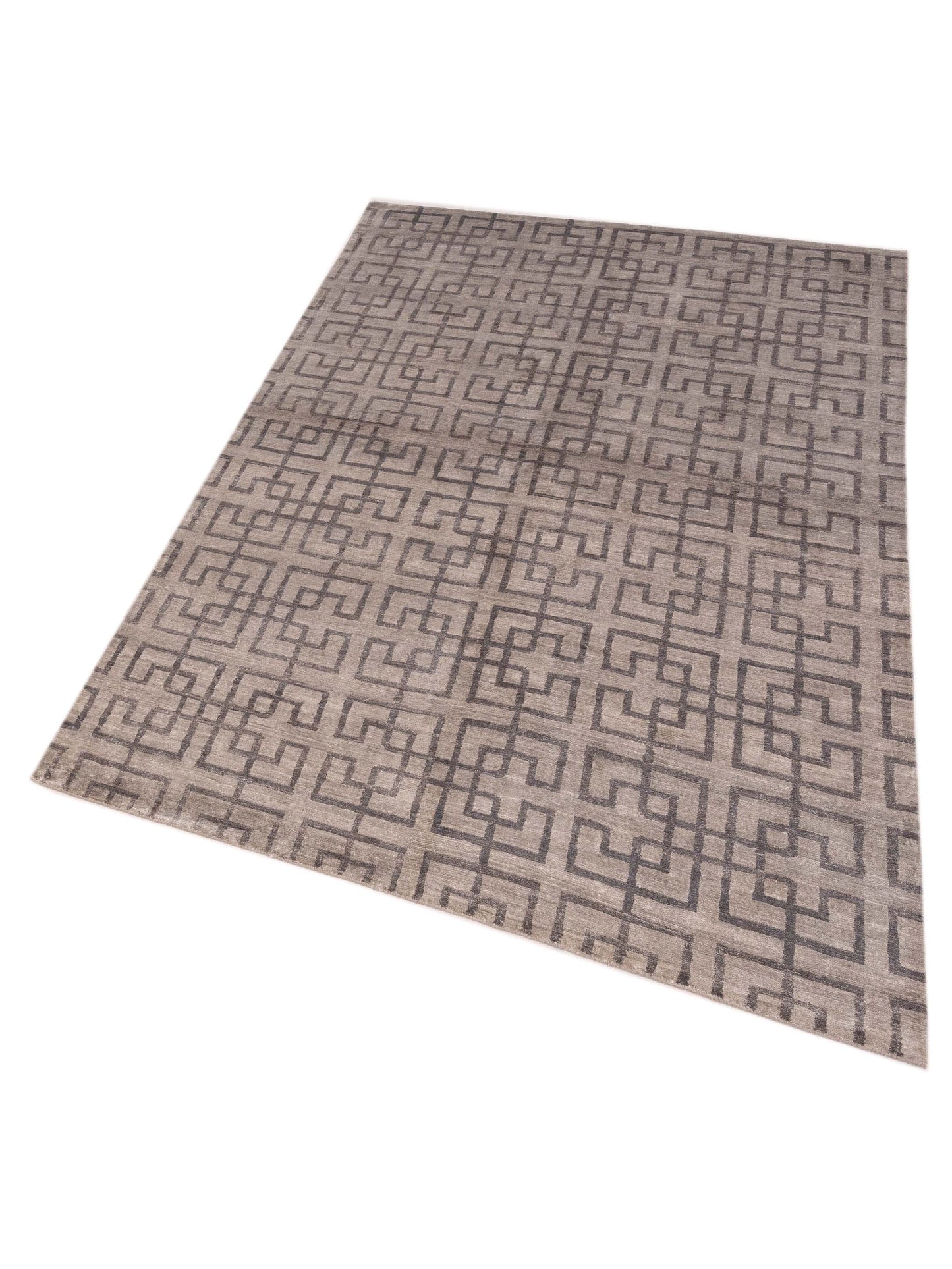 Tibetino 126590 Silver Gray Silver Gray 6x8.9 Hand Knotted Rug