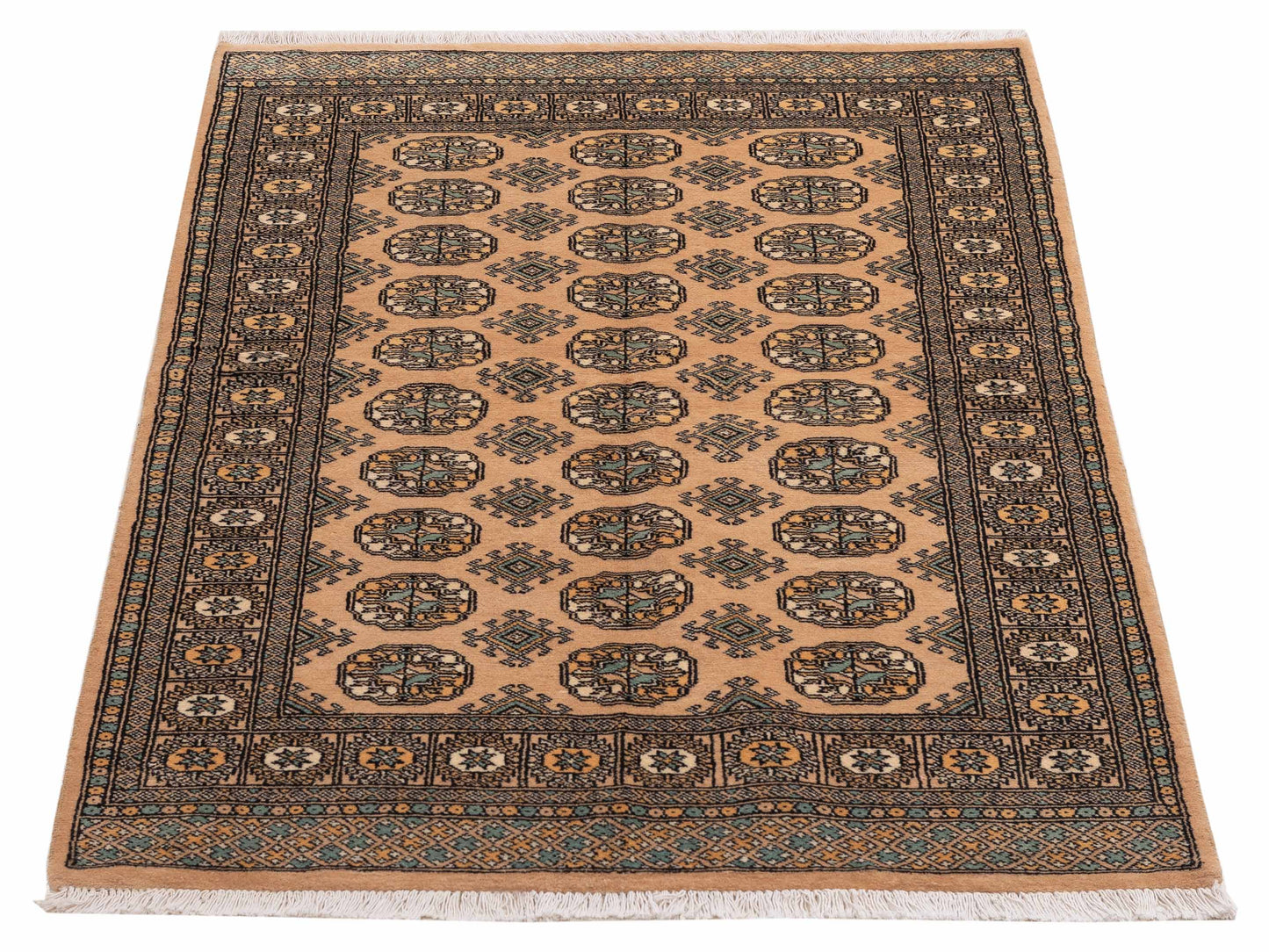 Bokhara 151386 Beige Beige 4.1x6.2 Hand Knotted Rug