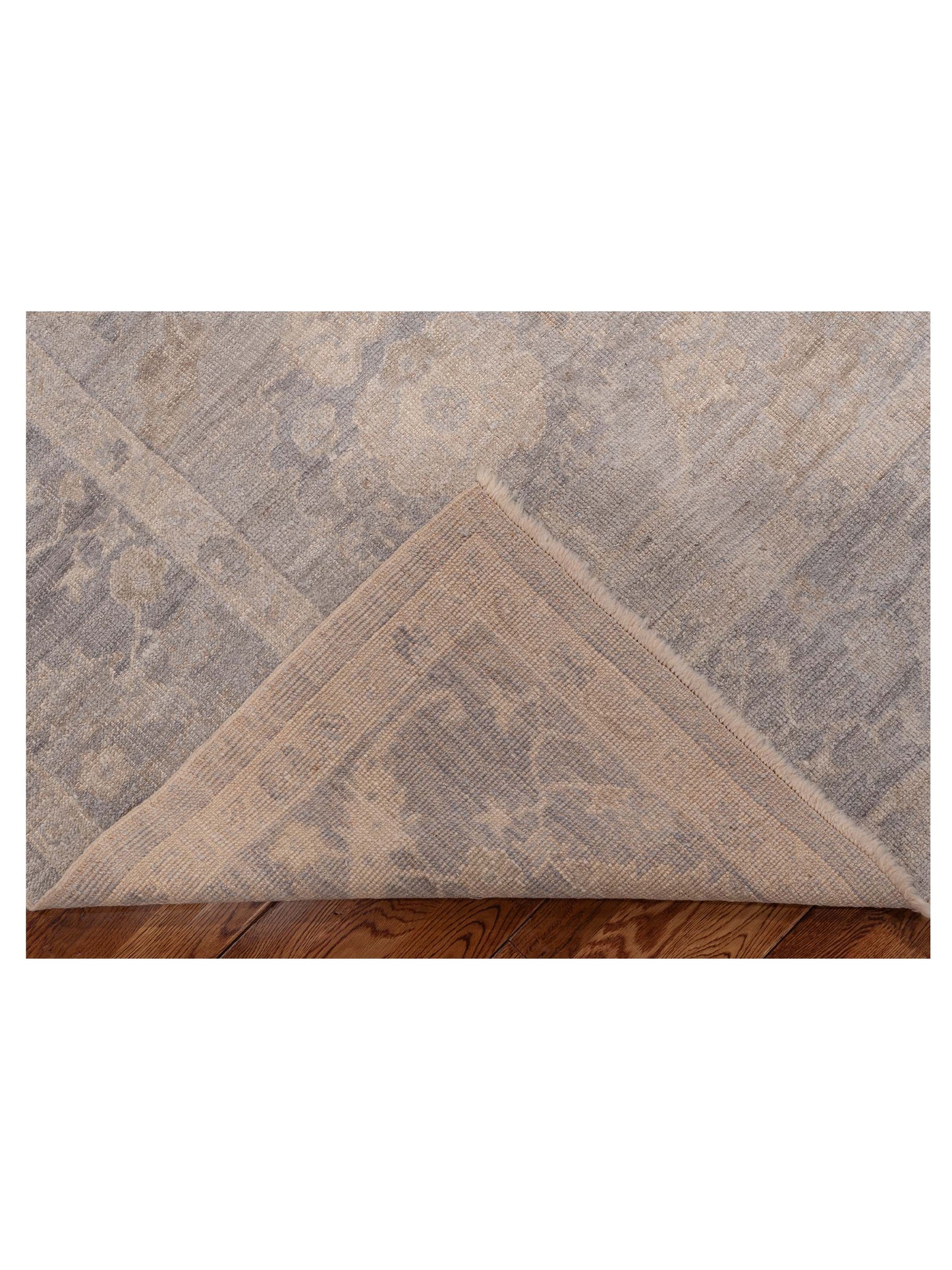 Angora Oushak 151014 Light Gray Light Gray 7.7x8.11 Hand Knotted Rug