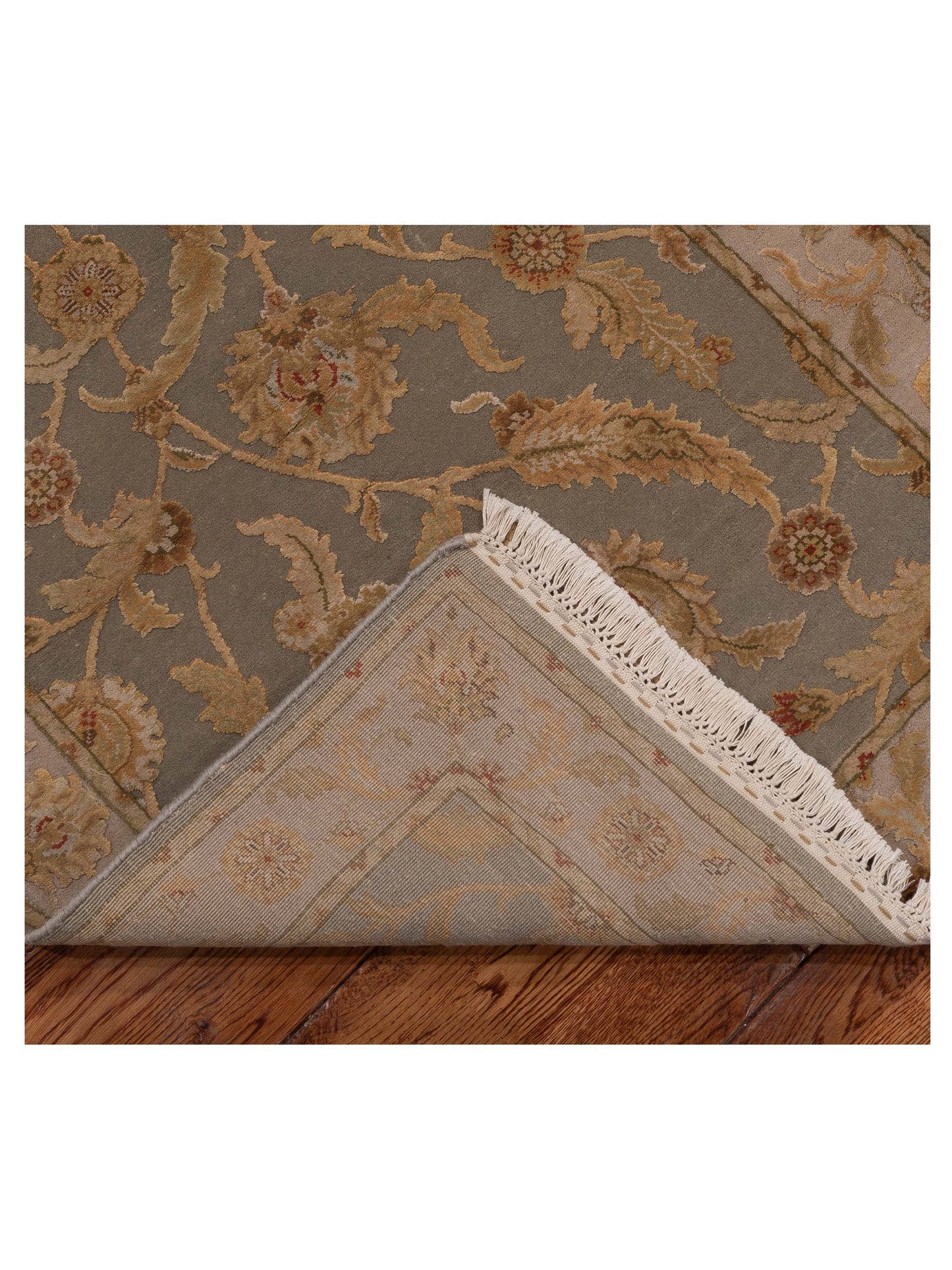 Imperial Silk 151683 Ice Blue Ivory 2.7x10 Hand Knotted Rug