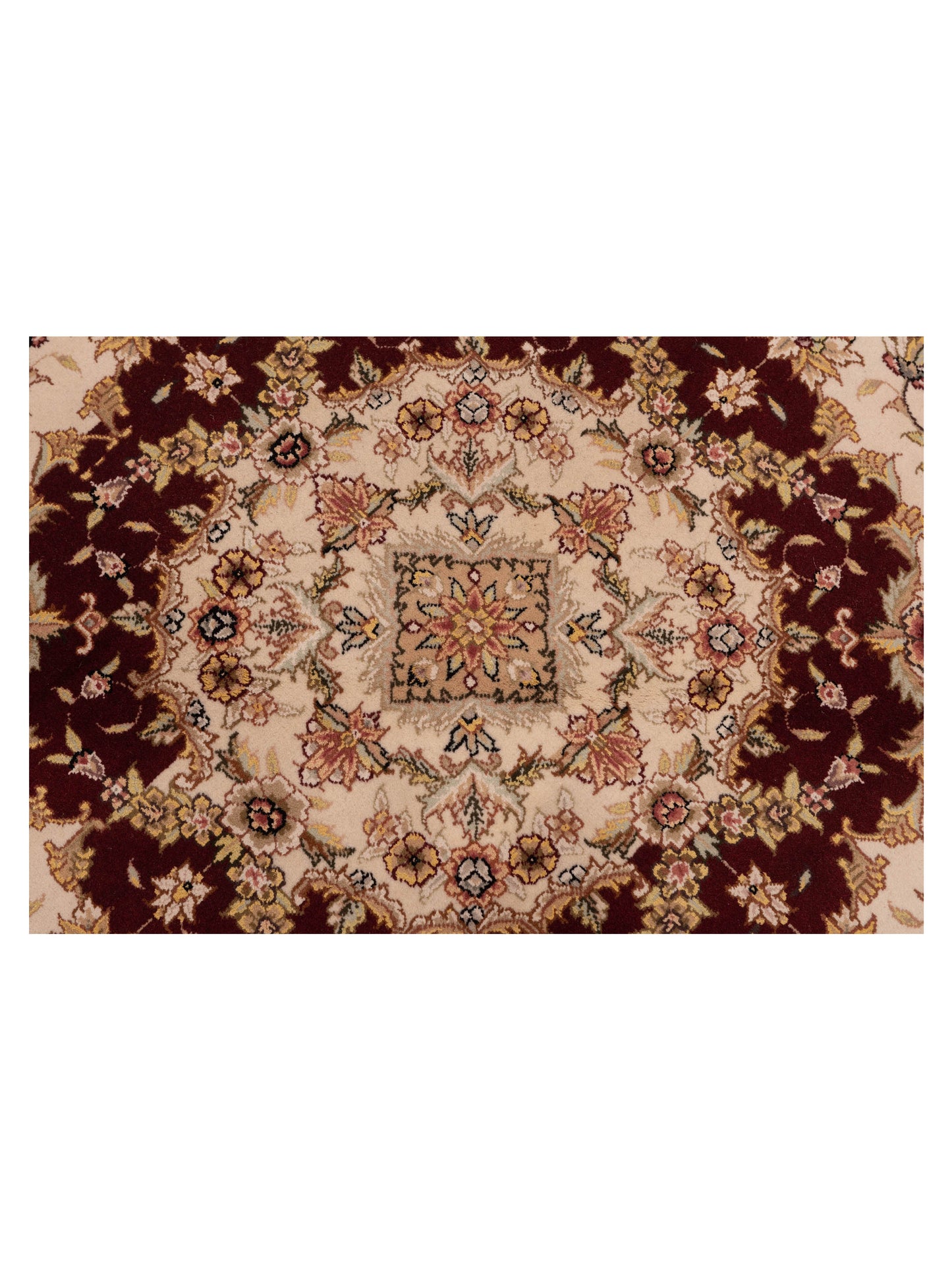Magnolia 121100 Ivory Red 10x10 Hand Knotted Rug