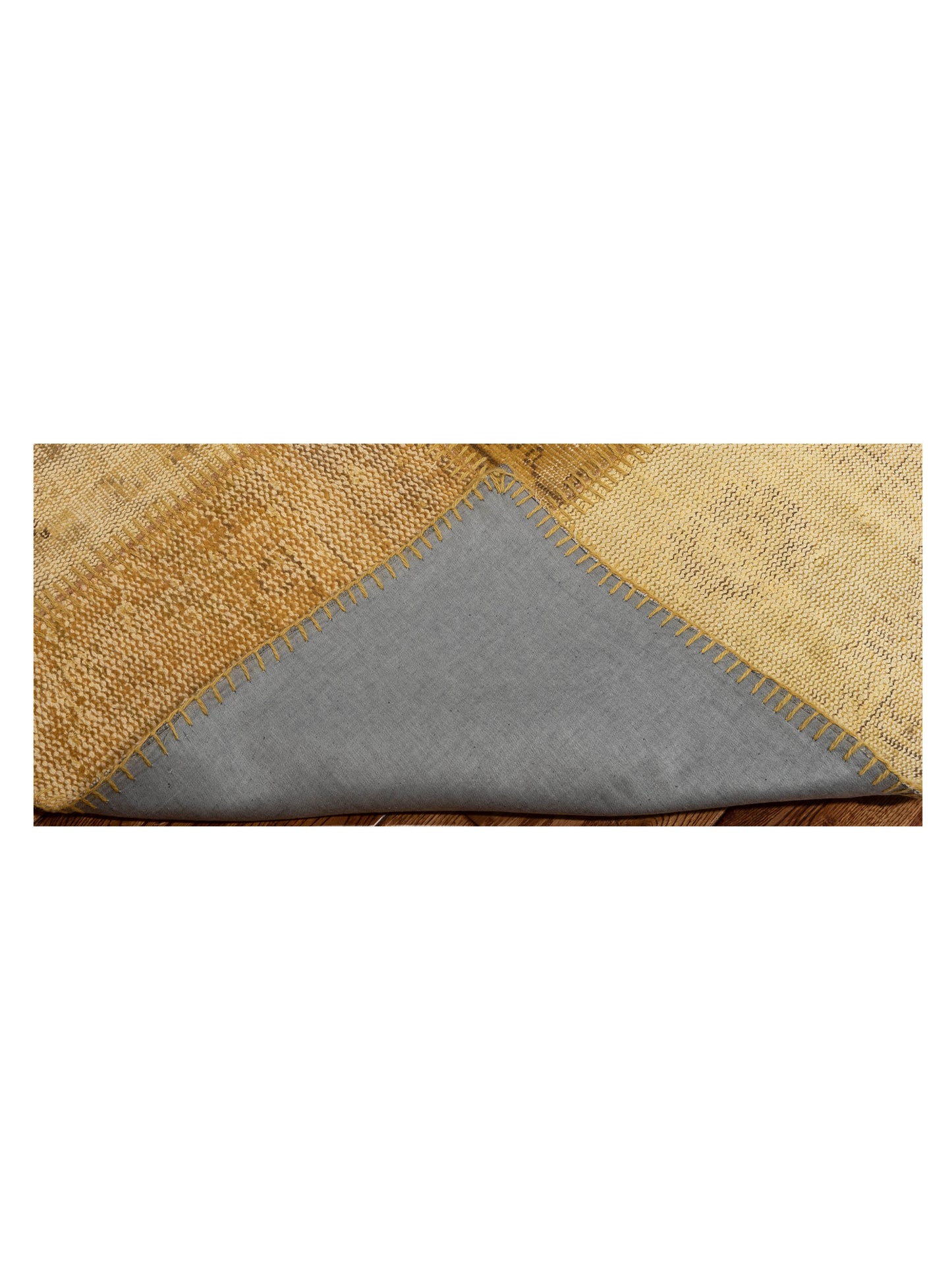 Turkish Vestige Patchwork 131008 Yellow 9x11.11 Hand Knotted Rug