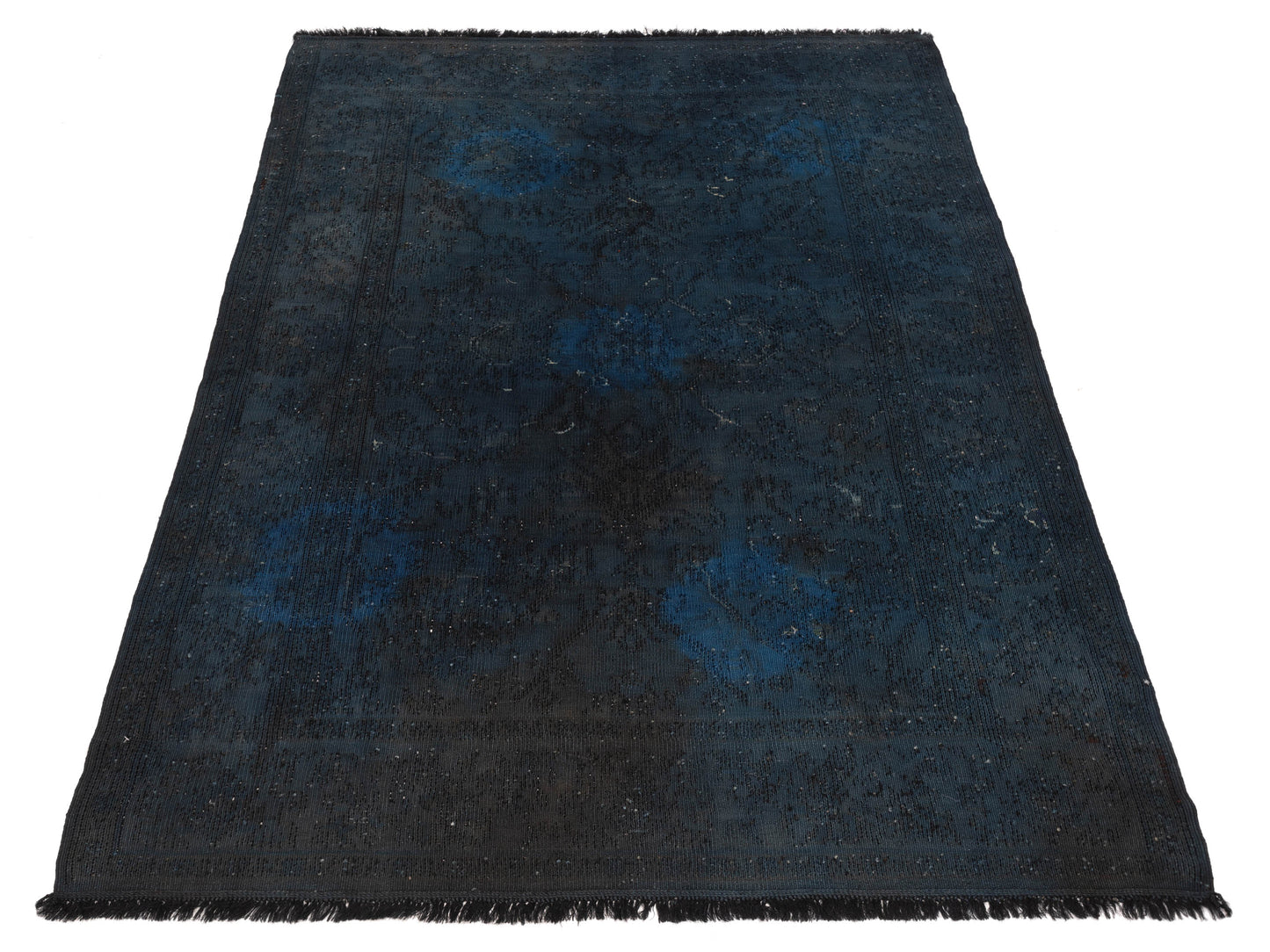 Vintage 70000 Charcoal 5.6x8.1 Hand Knotted Rug