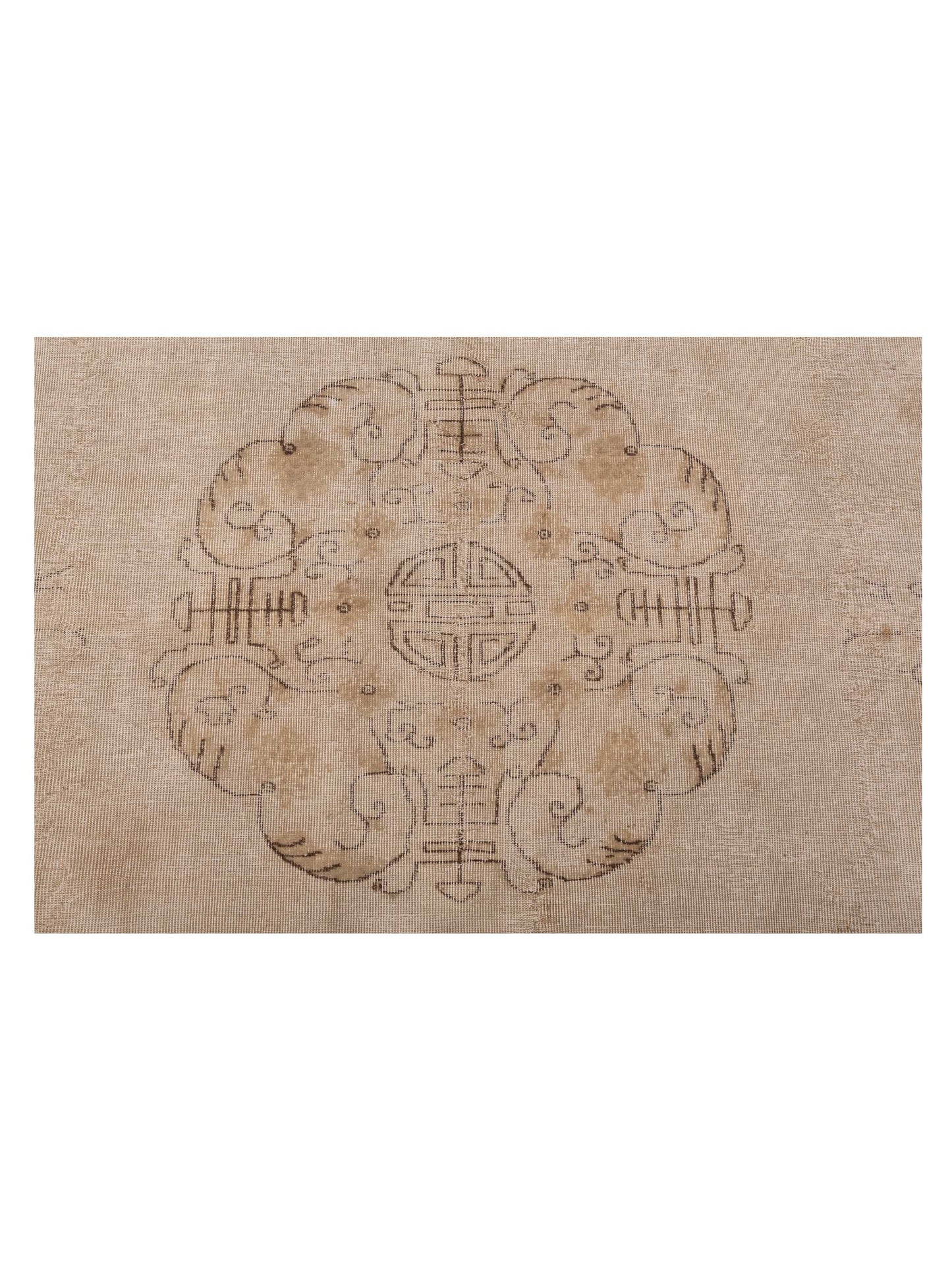 Vintage 122692 Beige 8.8x12.1 Hand Knotted Rug