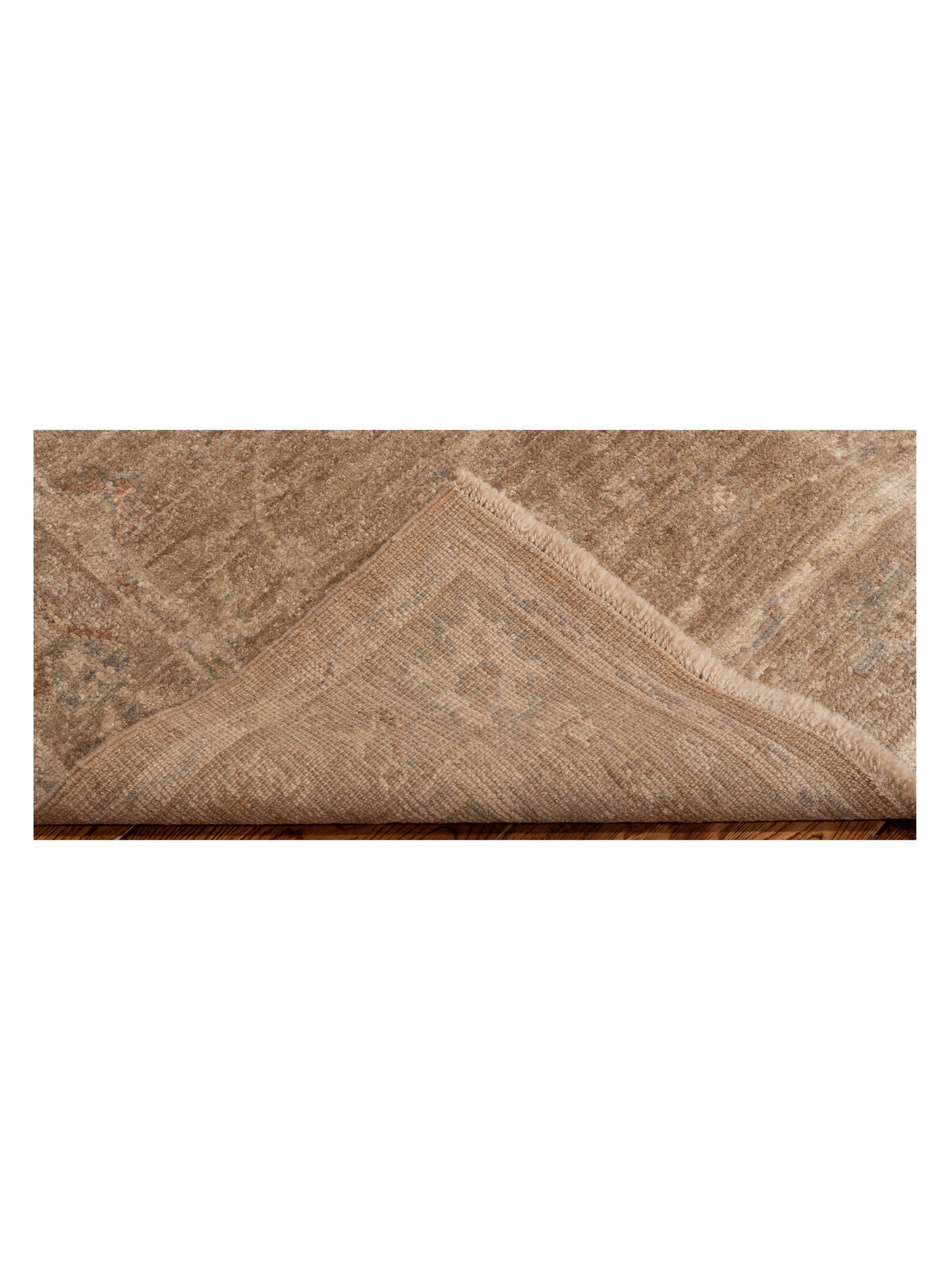 Angora Oushak 125641 Light Brown Beige 4.2x5.7 Hand Knotted Rug