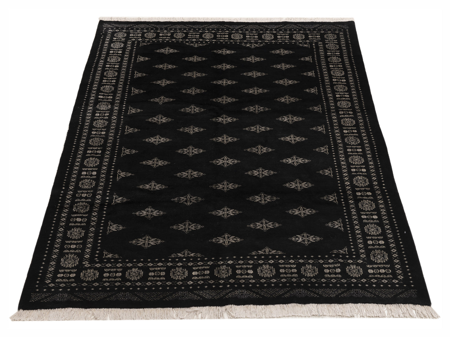 Bokhara 151603 Black Black 5.7x8.1 Hand Knotted Rug