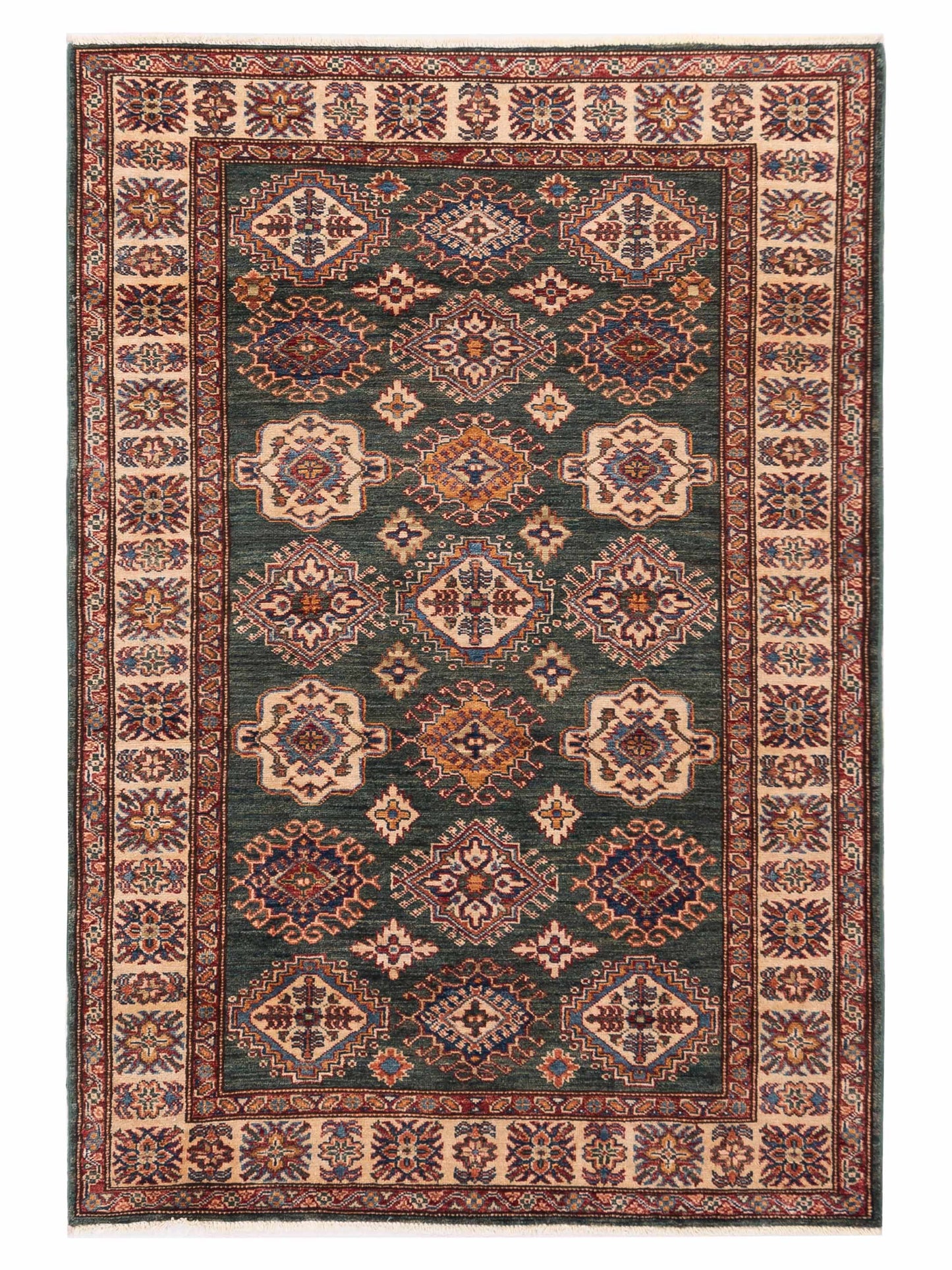 Nomad Super Kazak  Green Ivory Tribal