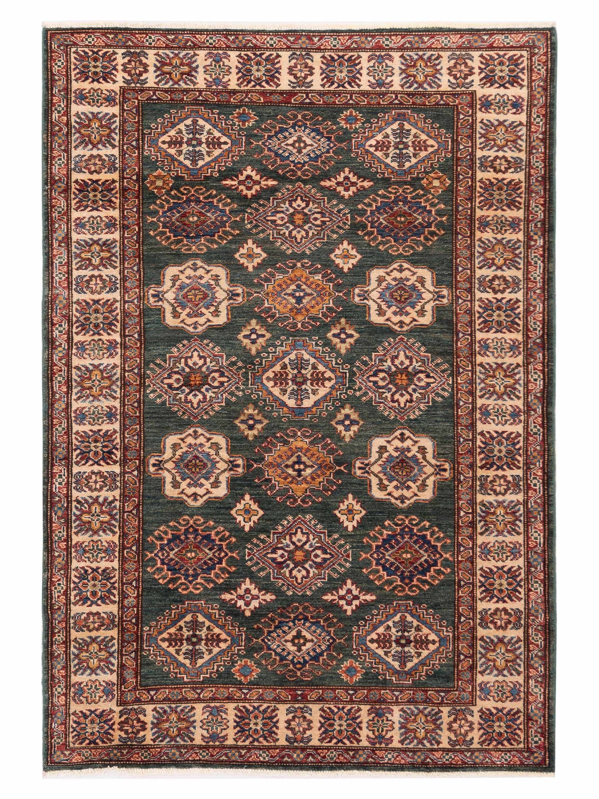 Nomad Super Kazak  Green Ivory Tribal