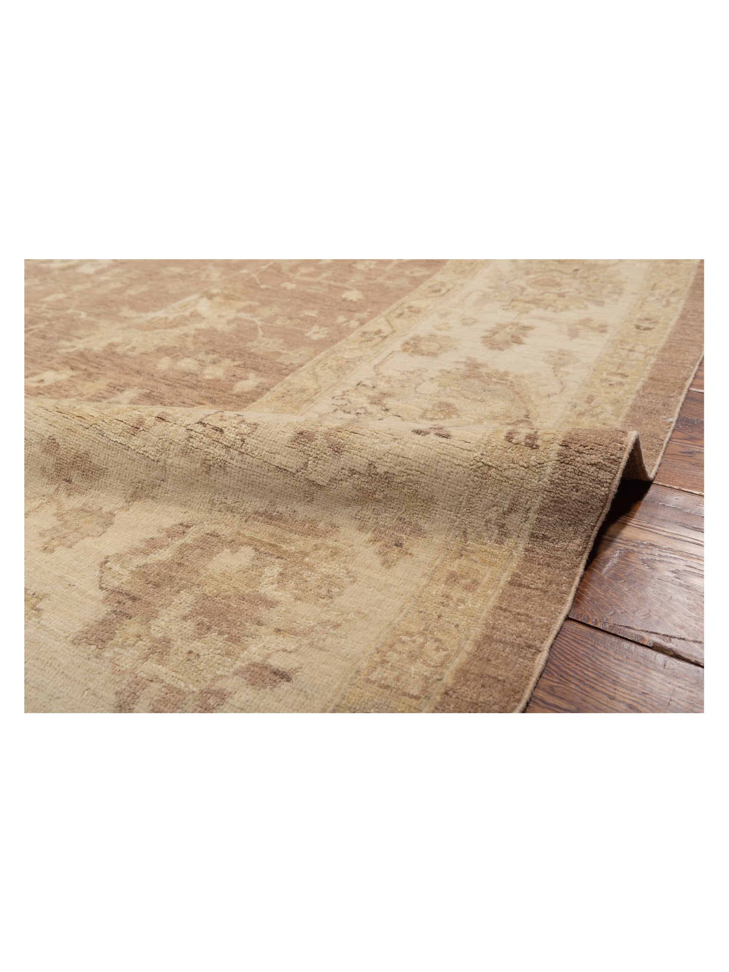 Laila 113120 Light Brown Beige 7.11x9.7 Hand Knotted Rug