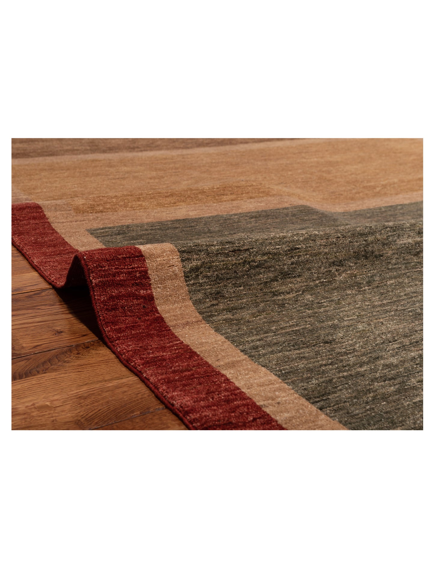 Gabbeh 92903 Brown Gold 6.3x8.6 Hand Knotted Rug