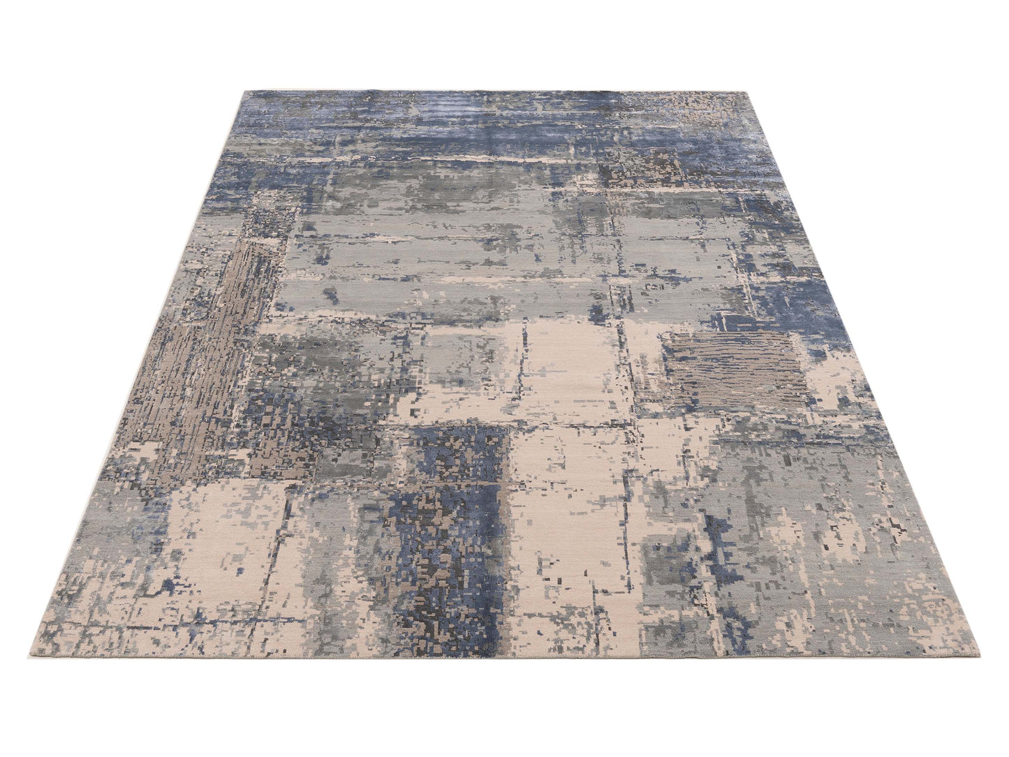 Tibetino 154835 Ivory Gray 9.3x12.1 Hand Knotted Rug