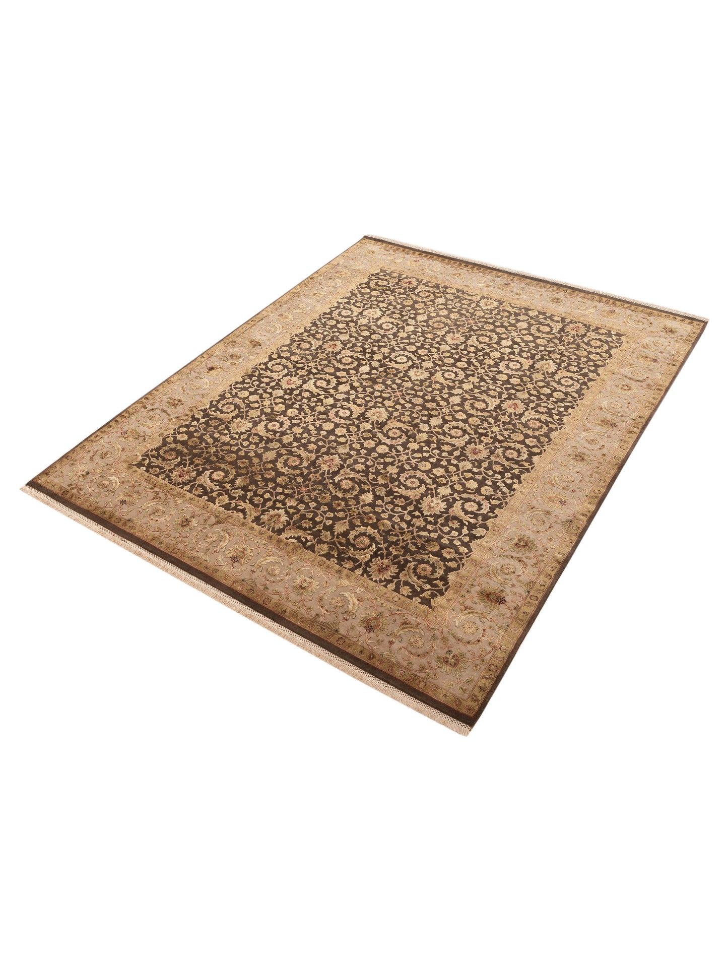 Imperial Silk 153477 Ivory Ivory 8x10 Hand Knotted Rug