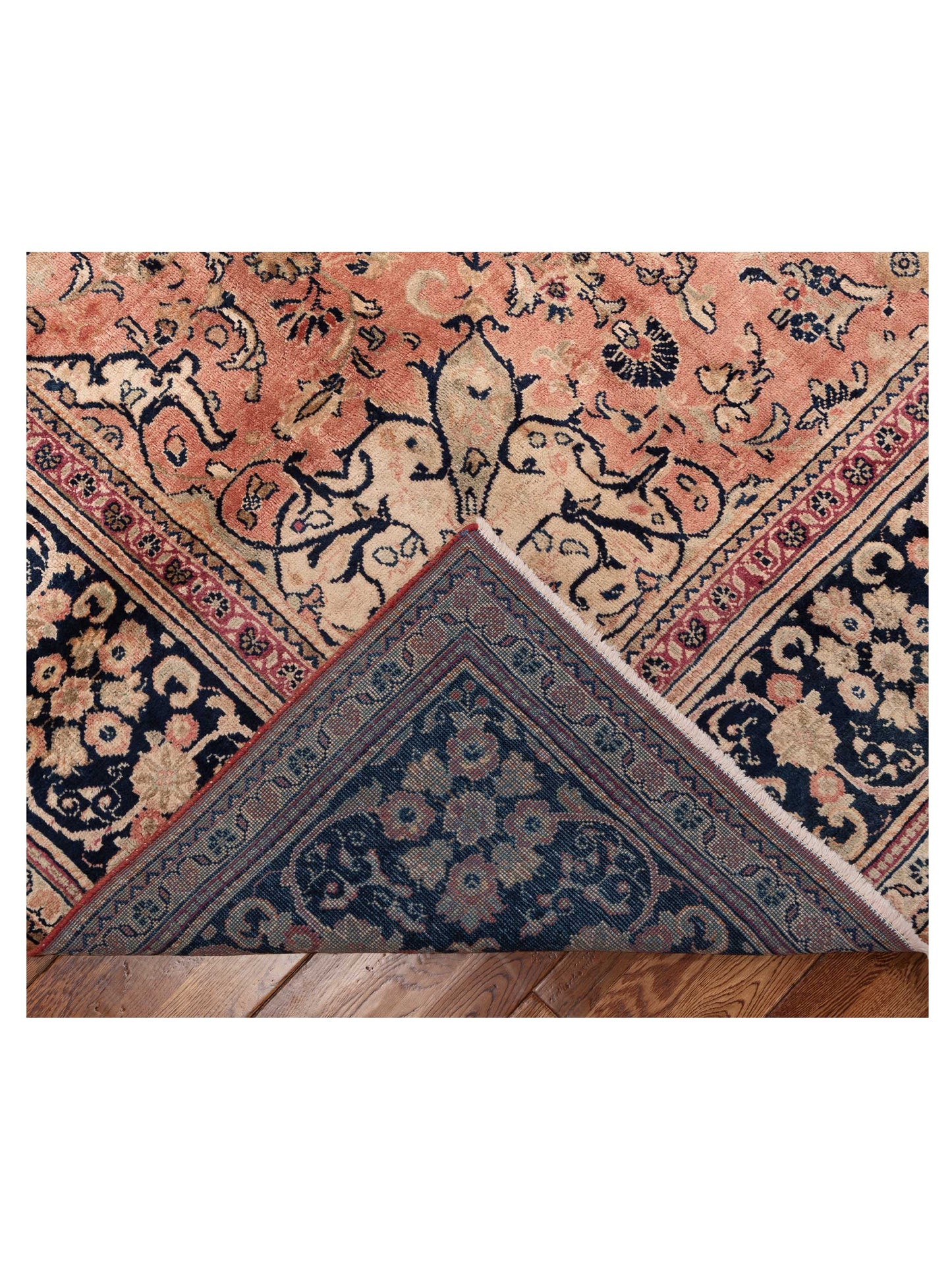 Persian 153721 Pink Navy 10.2x13.3 Hand Knotted Rug