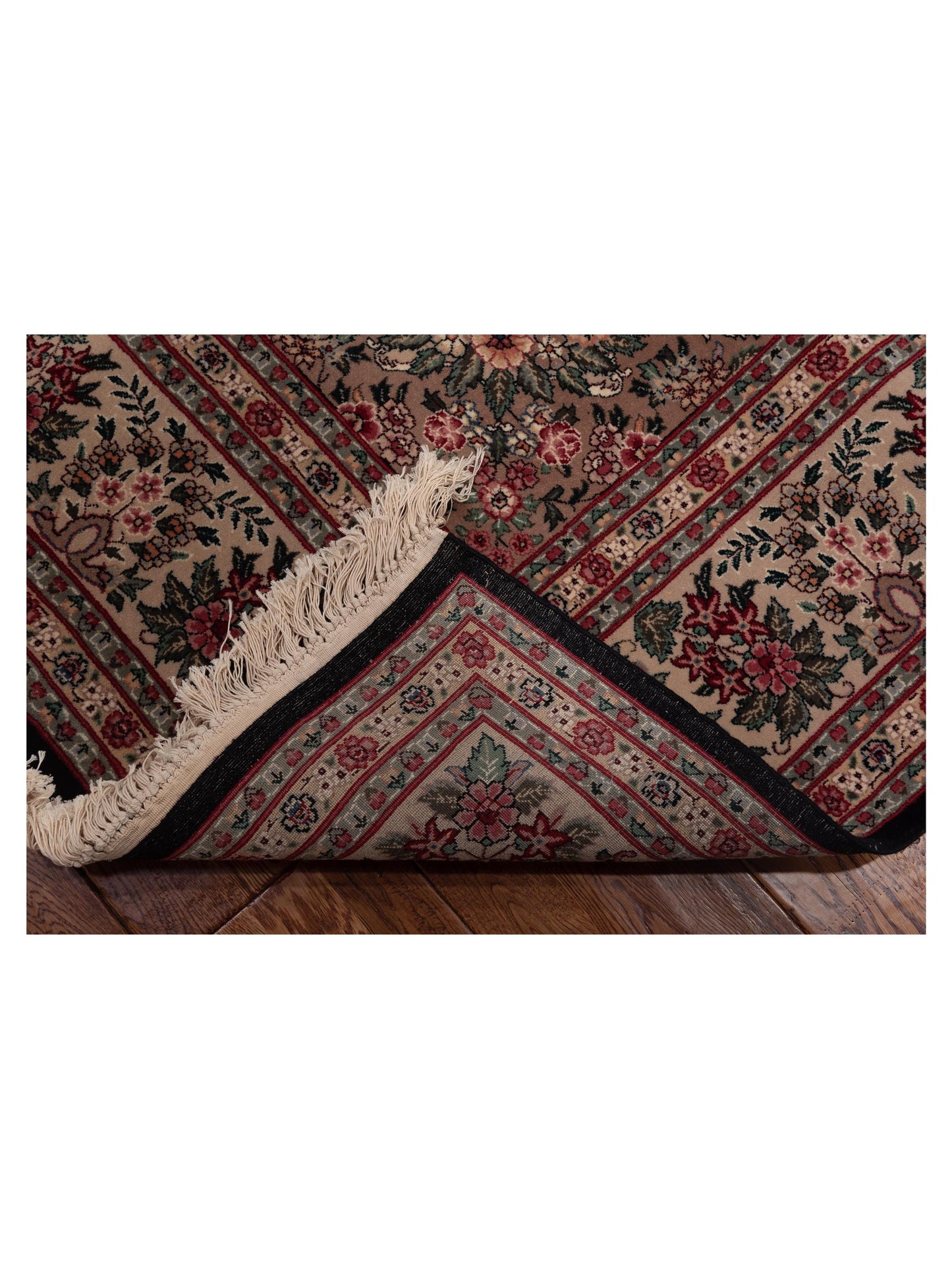 Magnolia 104652 Green Beige 7.11x9.7 Hand Knotted Rug