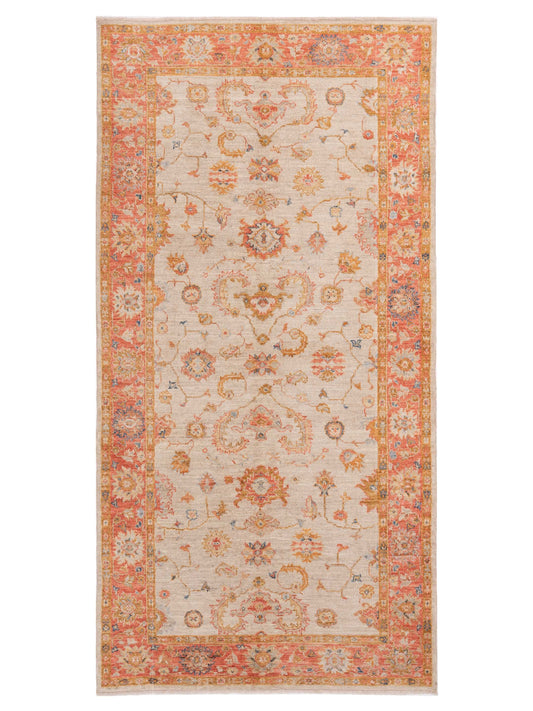 Anadol Angora Oushak  Ivory Red Traditional