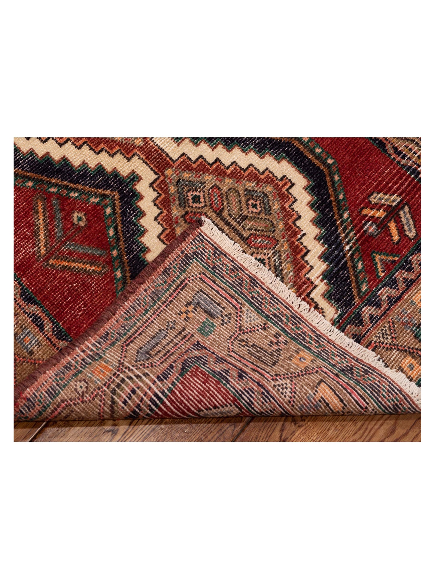 Persian 147668 Red Brown 2.9x9.8 Hand Knotted Rug