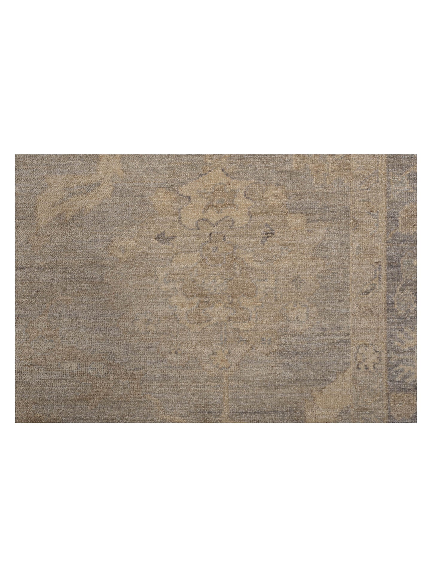 Angora Oushak 120845 Light Gray Gray 9.9x12.9 Hand Knotted Rug
