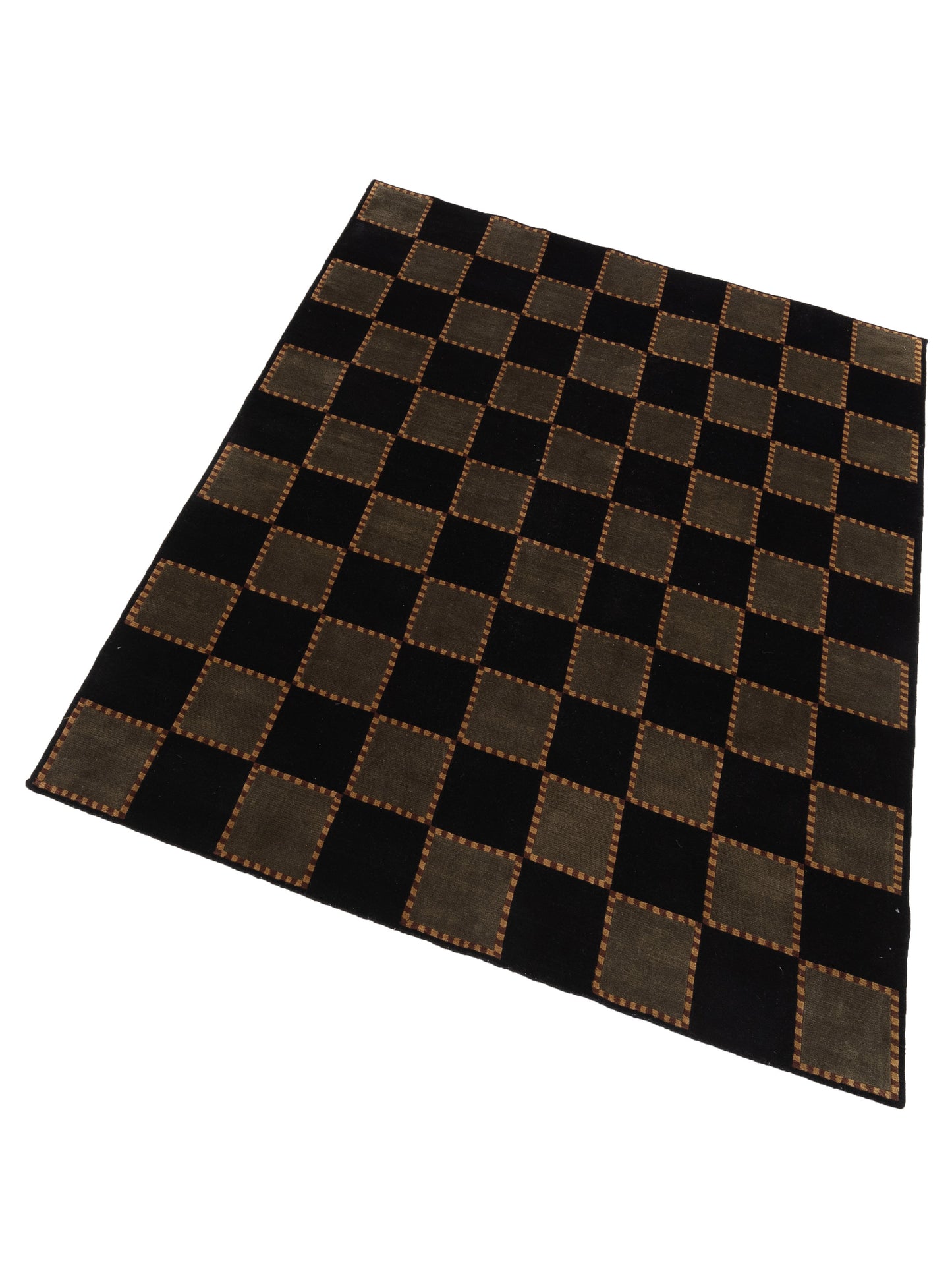 Himalayan 88390 Black Green 6.2x8.9 Hand Knotted Rug