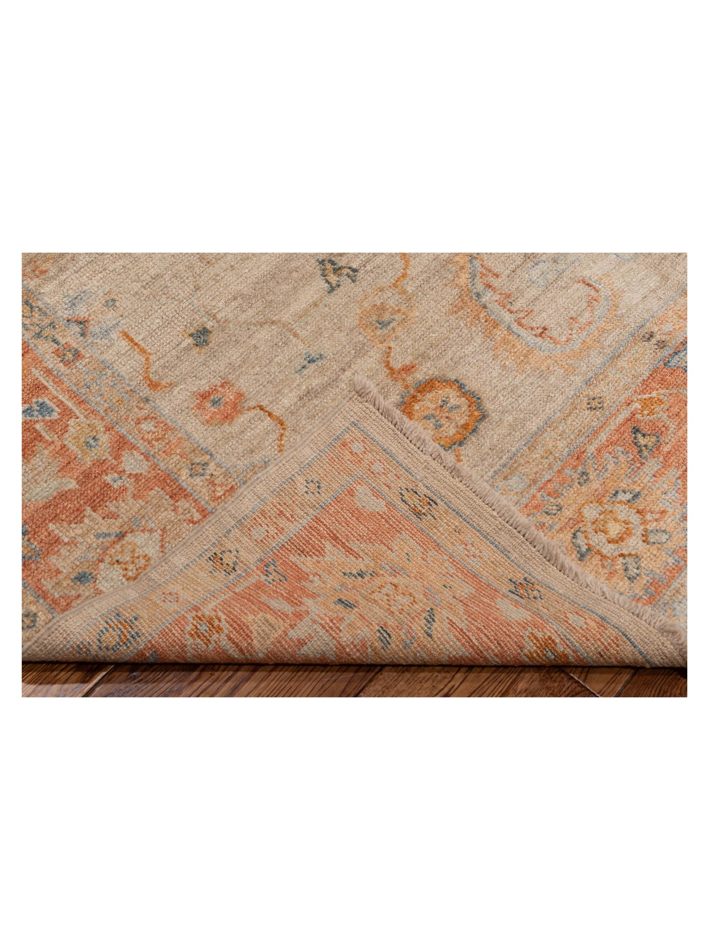 Angora Oushak 149398 Ivory Rust 6x12 Hand Knotted Rug