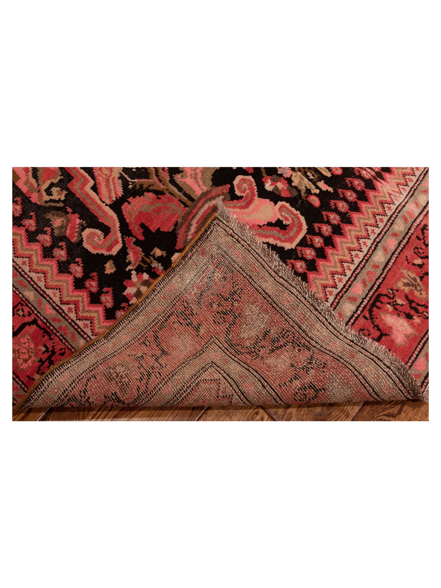 Old Anatolian 148531 Black Pink 4.5x6.5 Hand Knotted Rug