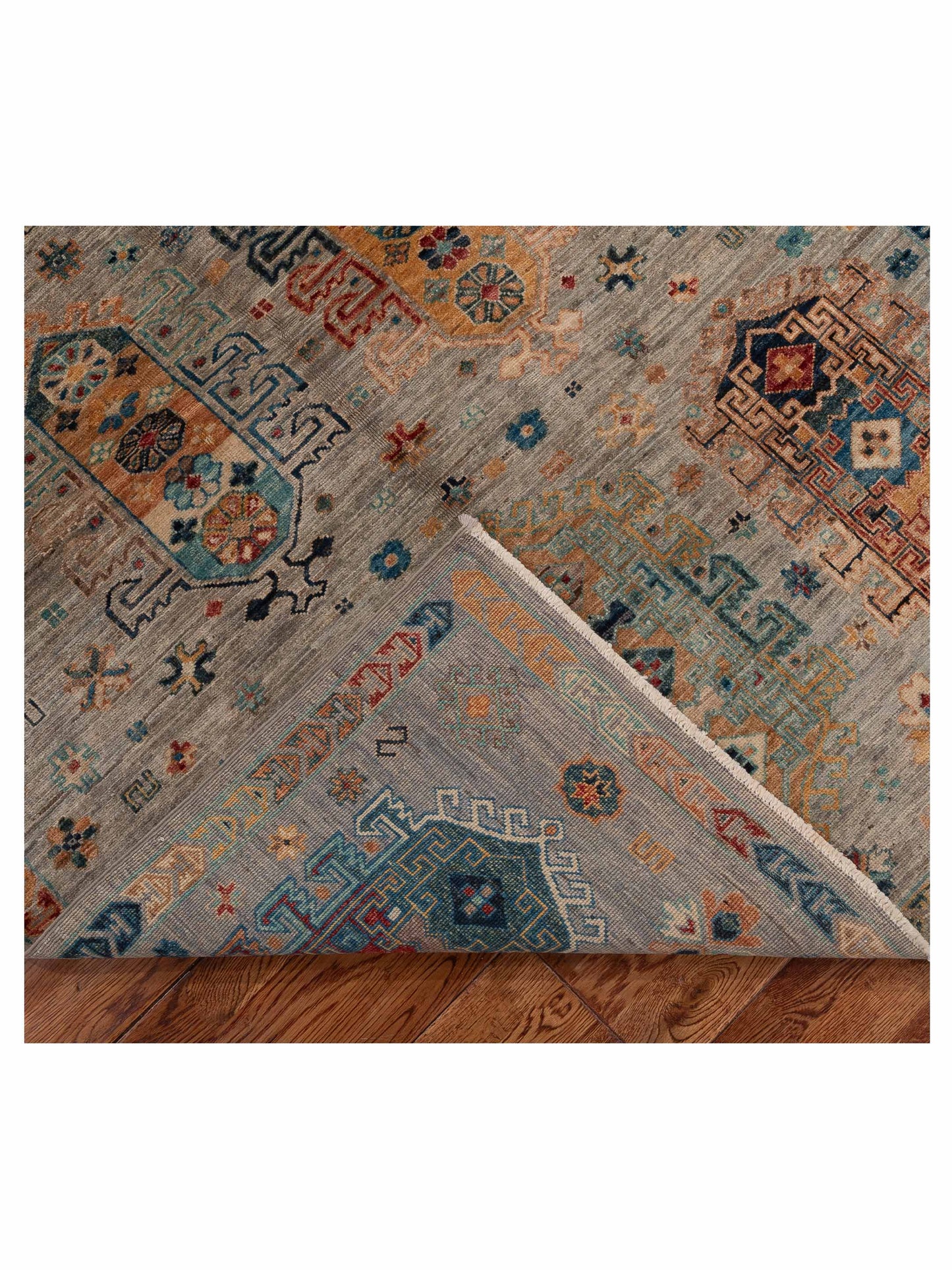 Artisan Kars 152193 Gray Gray 4.2x6.1 Hand Knotted Rug