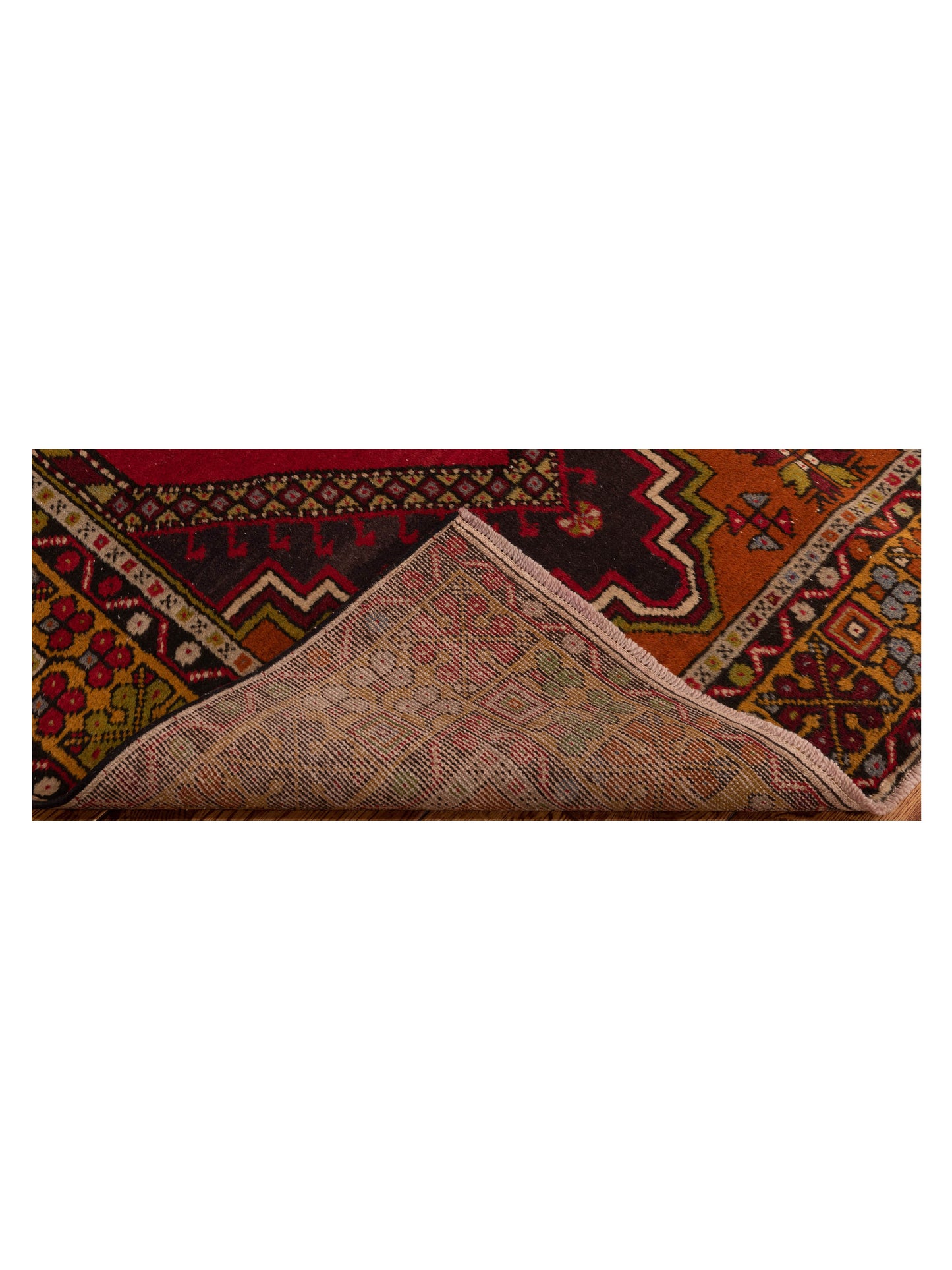 Old Anatolian 149871 Red Gold 3.9x6.5 Hand Knotted Rug
